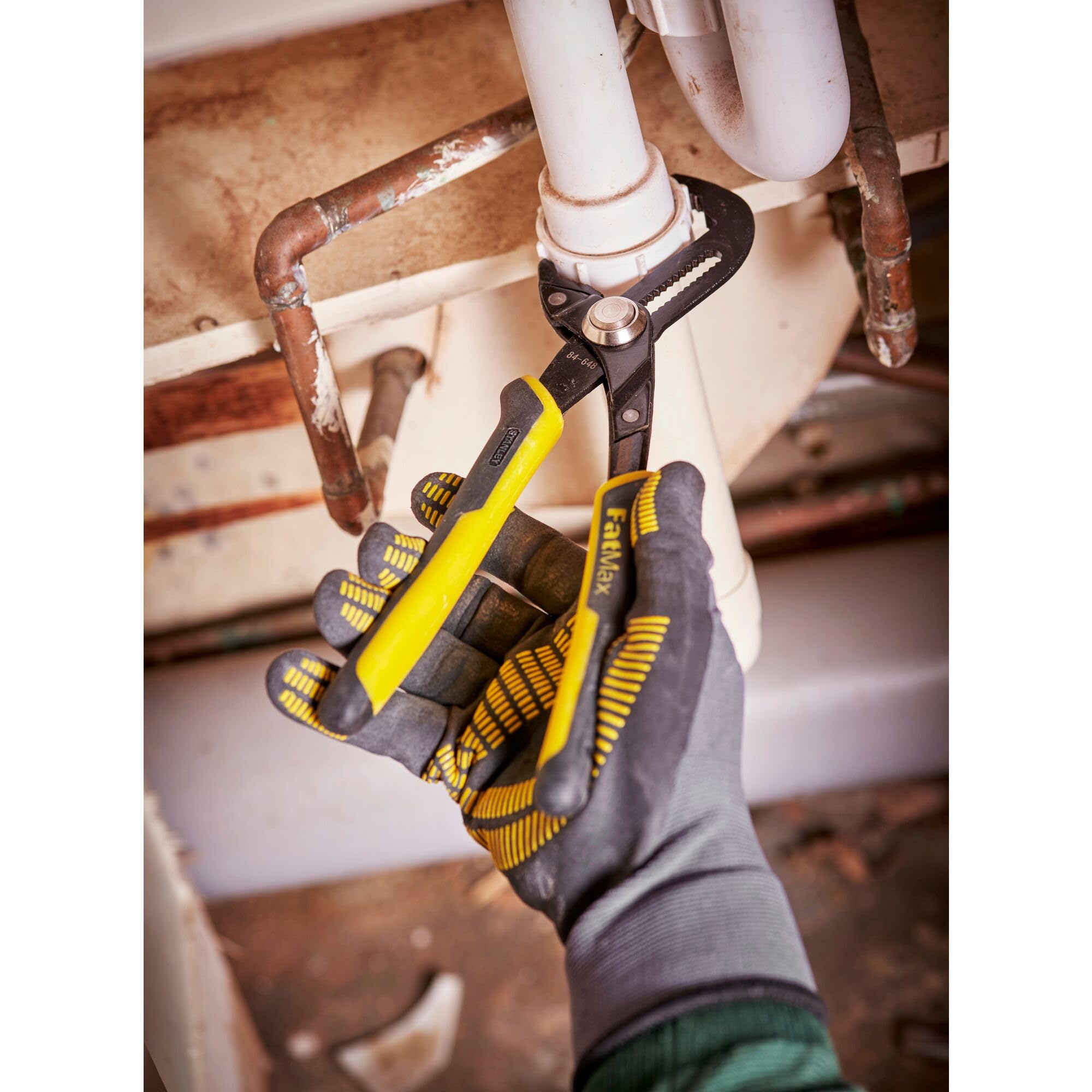 STANLEY 0-84-648 FATMAX Groove Joint Plier with Push Lock Button, 10/250 mm 4
