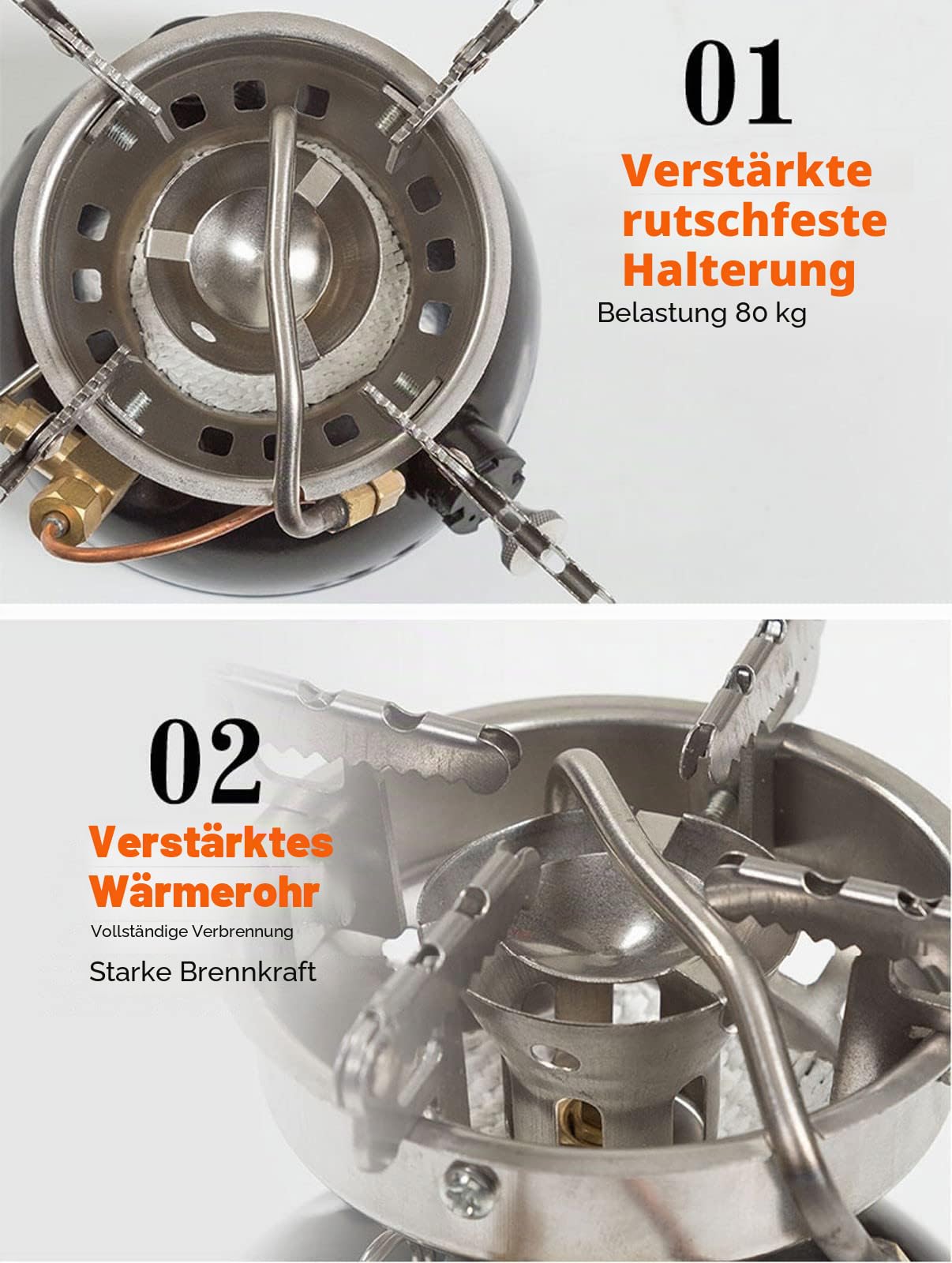 Campingkocher, Camping Diesel Benzin Alkohol Petroleum Heizung Edelstahl Petroleumofen für Picknick Camping Klettern Angeln, Kraftstoffverbrauch: 120ML/H