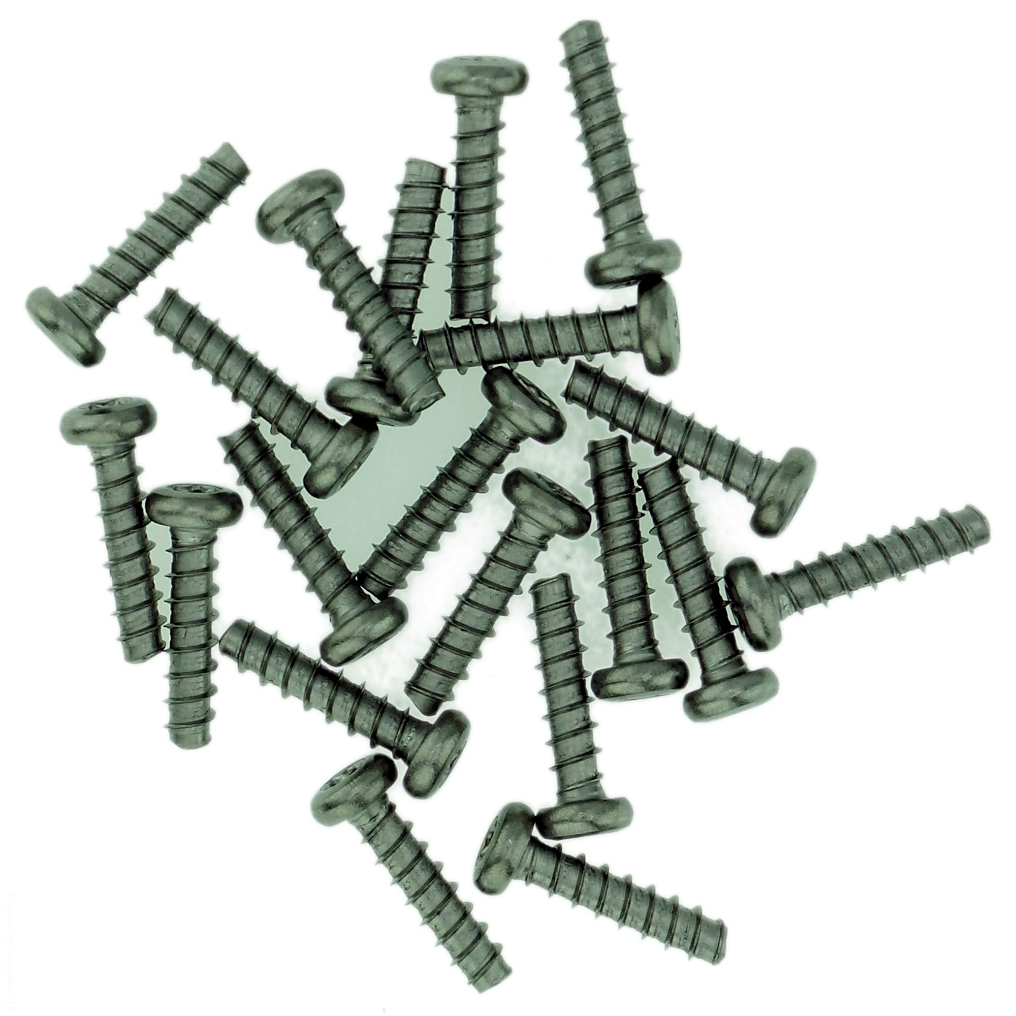 Singularity Supplies Silver D3 (3Mm X 20Mm) Tx Pan Screws For Plastic (Trilobular) - Stainless Steel (A2) (Pack Of 20)