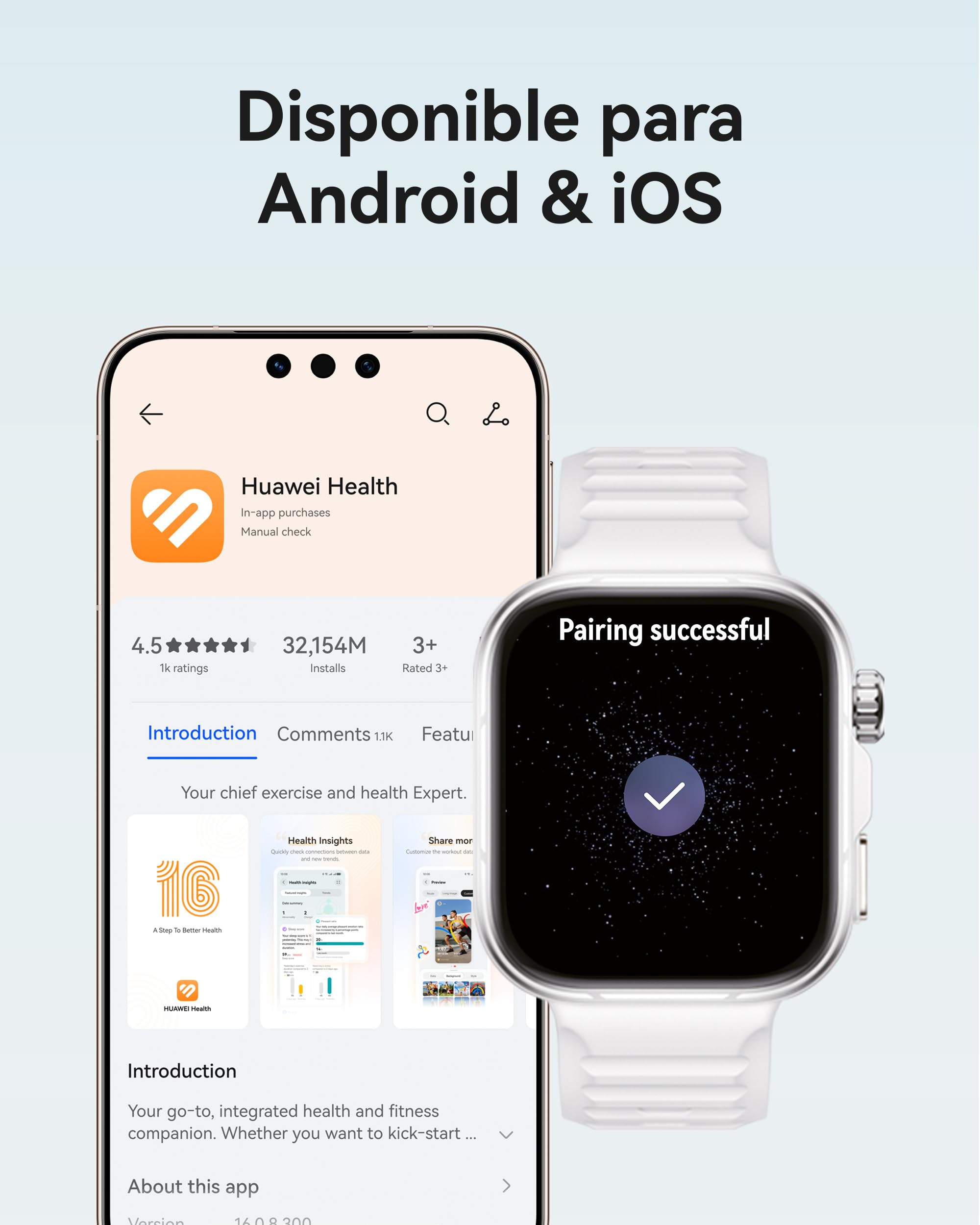 HUAWEI WATCH FIT 5 Pro Smartwatch, Preciso GPS, ECG, 1,92" Pantalla de Cristal de Zafiro, 3000 nits, Pago NFC,Deportes al Aire Libre,Monitorización de Salud,10 Días Autonomía, 5ATM, Android iOS, Negro