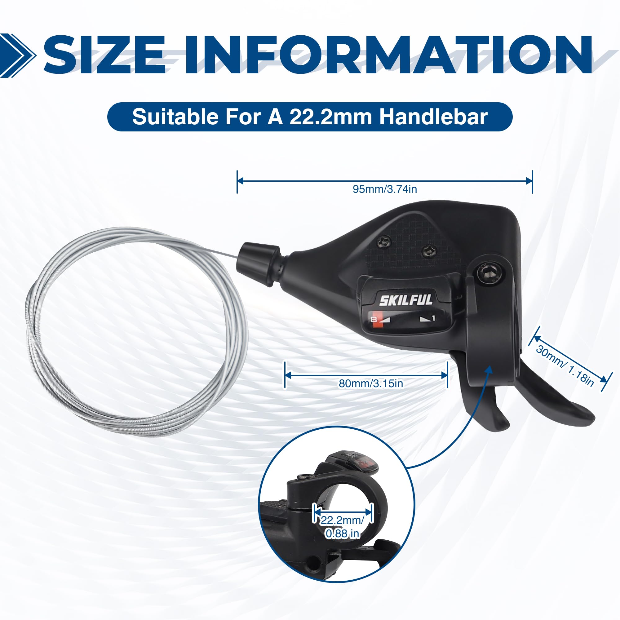 ZUKKA 1 paio di leve del cambio per bicicletta 3 x 8 24 marce, leva del cambio per mountain bike, bici da corsa, MTB, BMX, nero