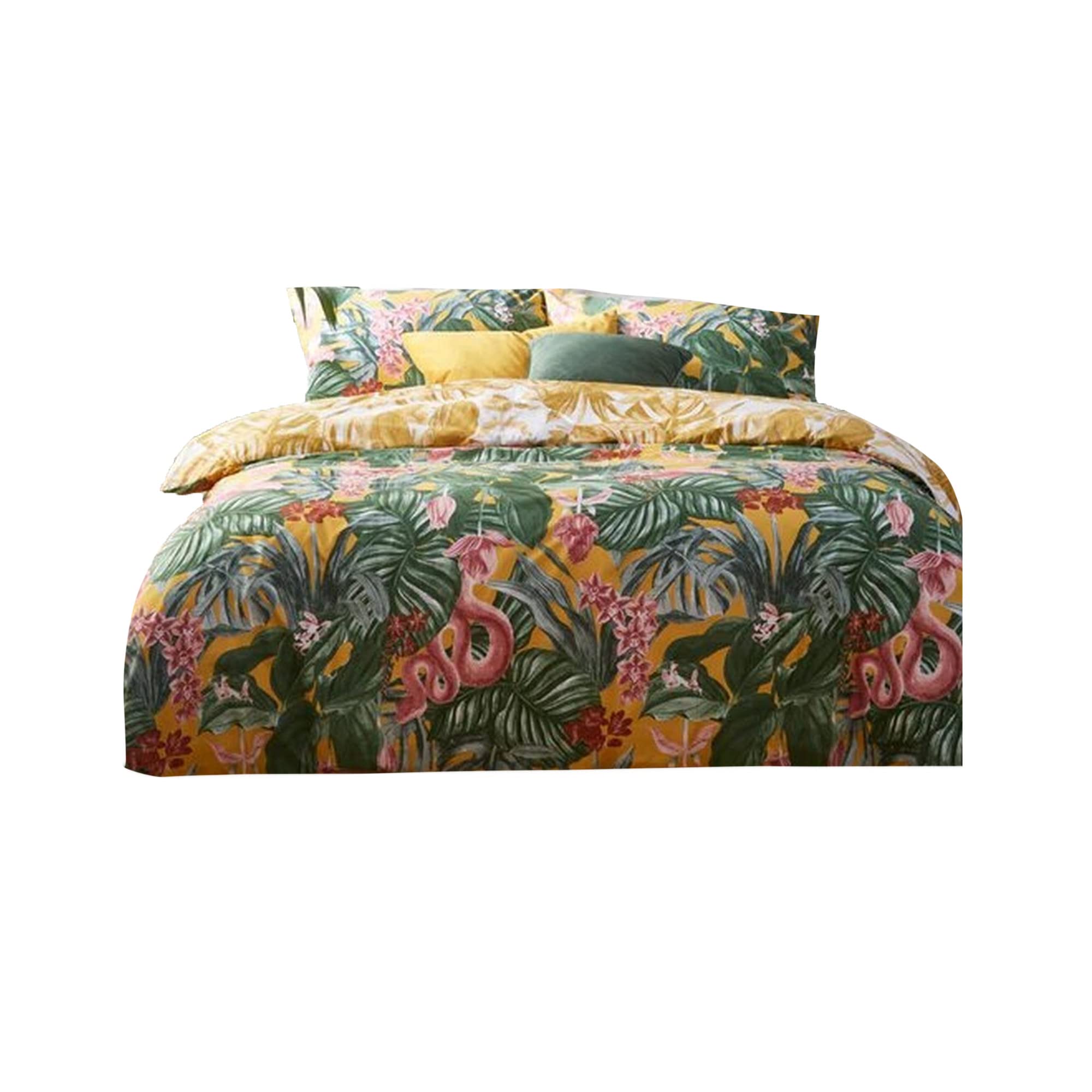 Furn. Mustard Medinilla Duvet Cover Set, Double
