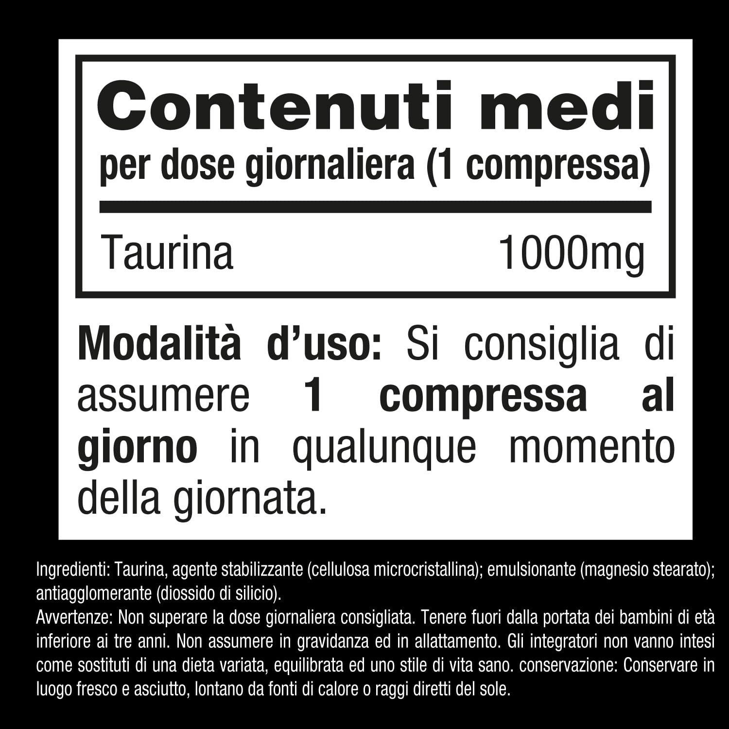BestBody - Taurina 1000 mg - Supporta la Concentrazione e Contrasta la Fatica Muscolare, Supporto in Palestra e Sportivi, 60 Compresse