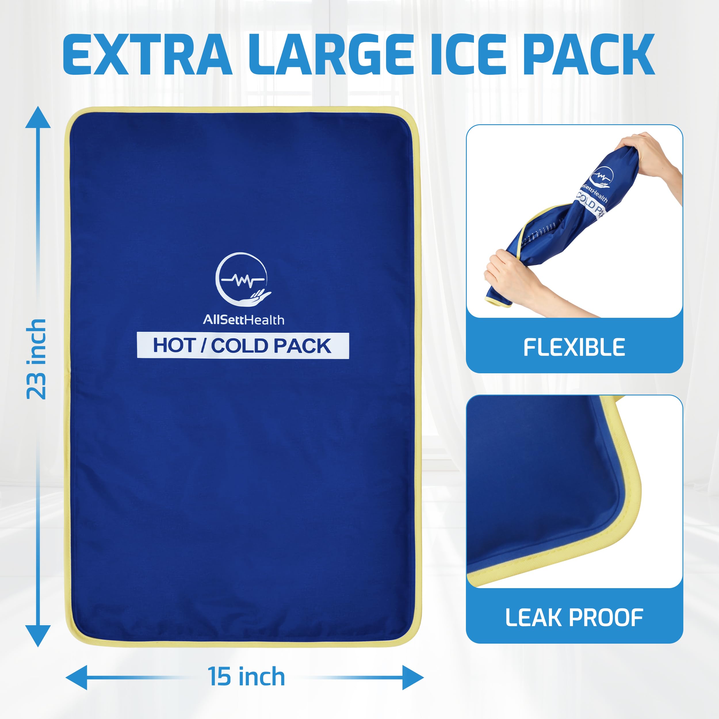 Snapklik.com : Extra Large Reusable Gel Ice Pack For Injuries