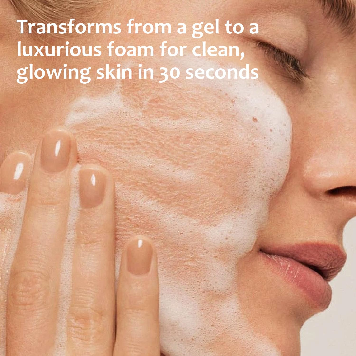 Gentle Foaming Facial Cleanser with Green Tea, Kale & Spinach, Hydrating Gel-to-Foam Face Wash for Dry & Sensitive Skin, Non-Stripping Daily Cleanser with Soft Brush, Morning Clean 3.38 Fl Oz - Image 6