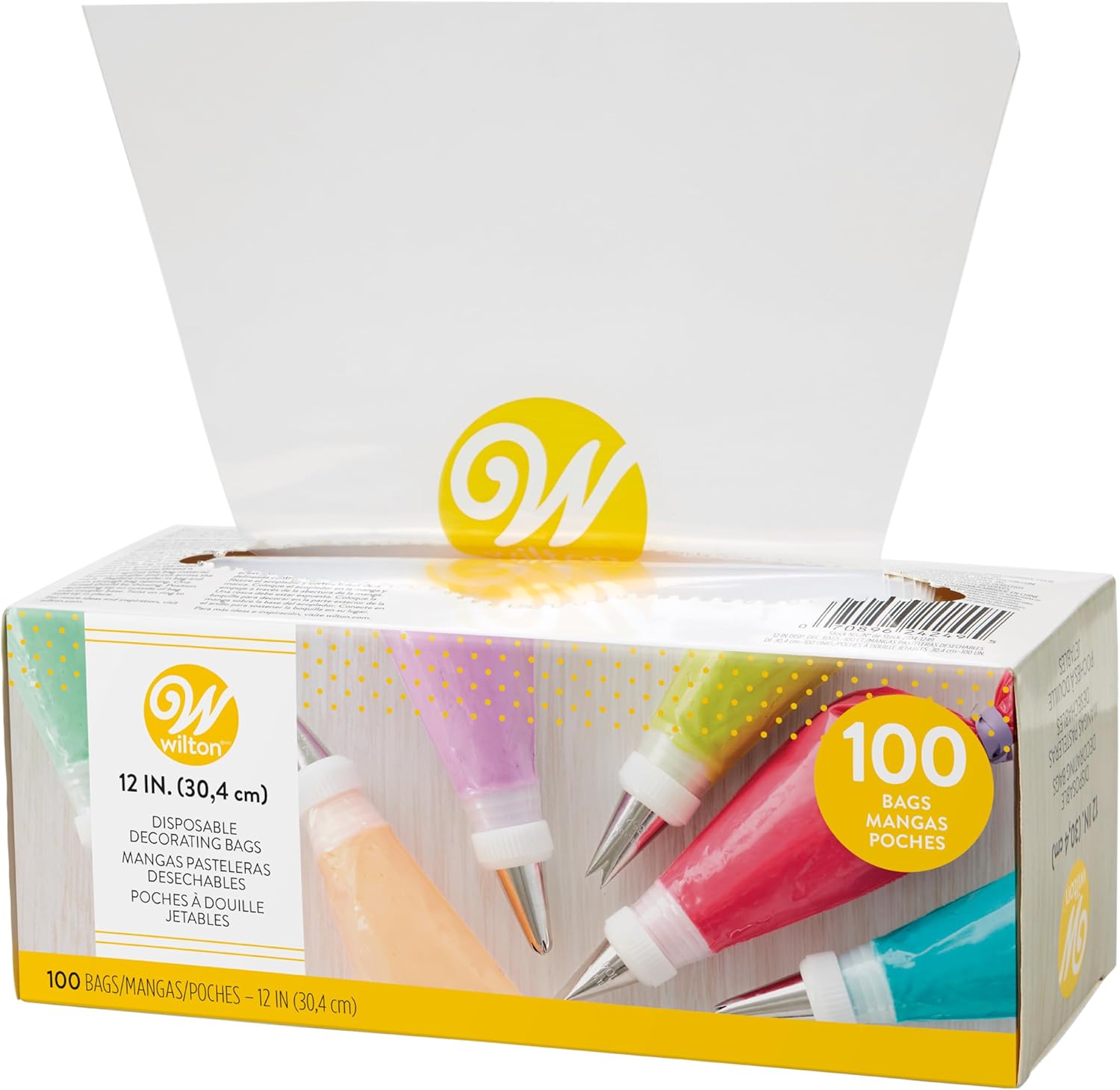 Wilton Disposable Decorating Bags for Piping Icing & Cake Decorating, Perfect for Baking Creations, 100-Count, Packaging May Vary