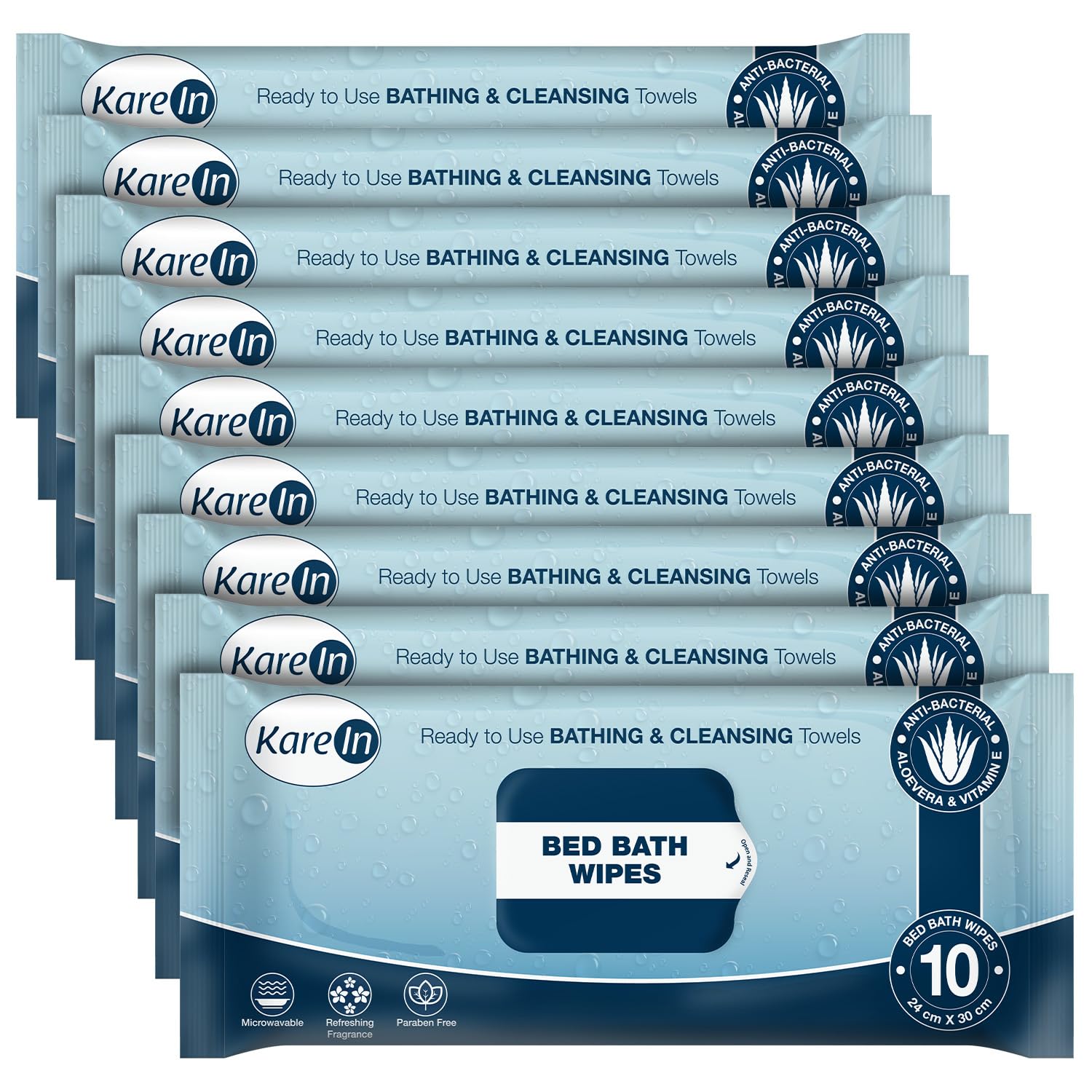 Buy KareIn Bed Bath Wipes, Adult Wet Wipes, 90 Wipes, Adult Bath Wipes, Anti-Bacterial, Ready To ...