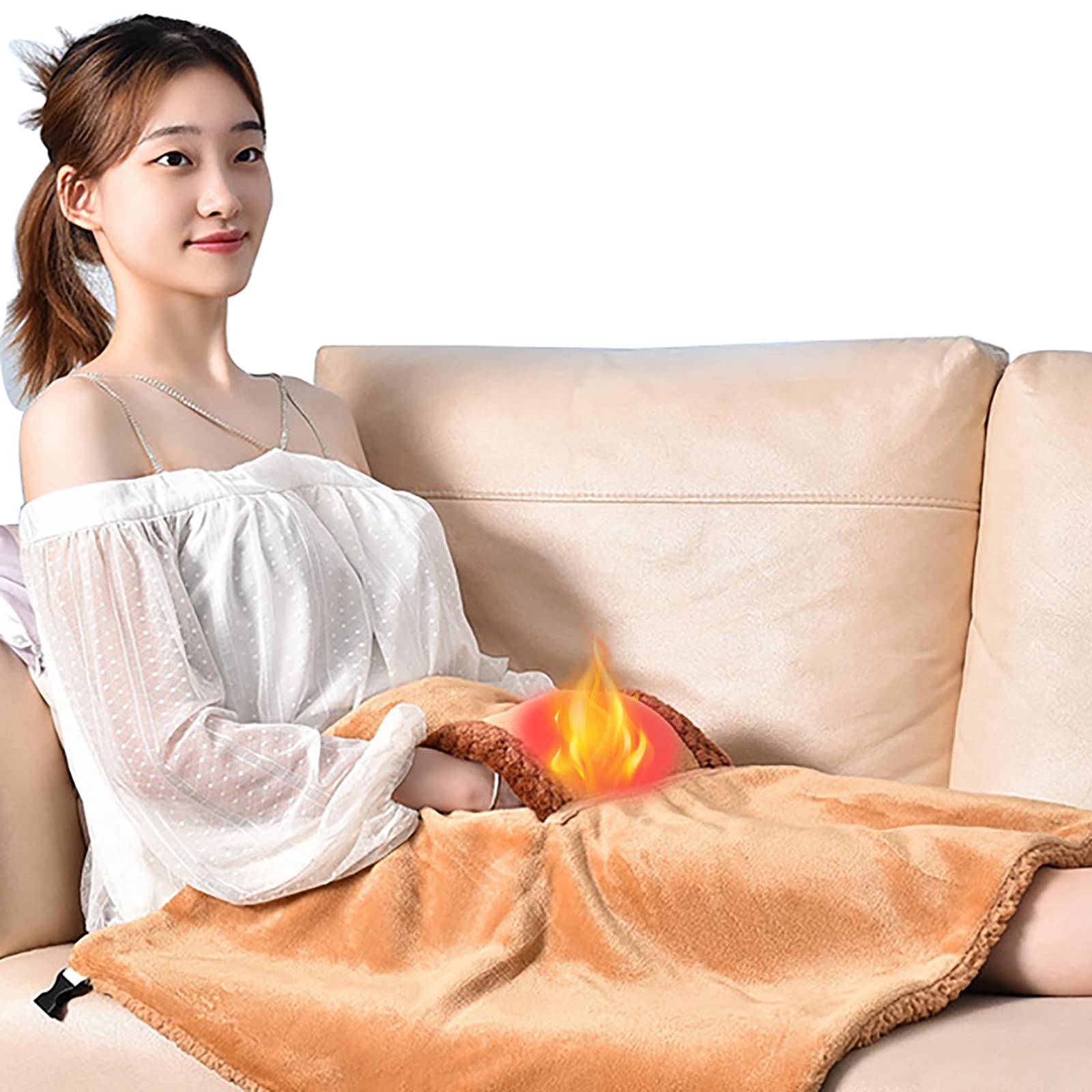 Amazon.com: USB Heated Throw Blanket,Heated Warm Shawl with Timing  Function,Heating Blanket Throw Electric Washable,Christmas Warm  Gift,Removable Washing,60x80cm : Home u0026 Kitchen