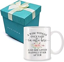 Retirement Gifts for Women, Ceramic Coffee Mug 11oz - A Wise Woman Once Said Funny Leaving Gifts for Colleagues, Funny Mugs for Women Sister and Friend, Retirement Leaving Presents Ideas