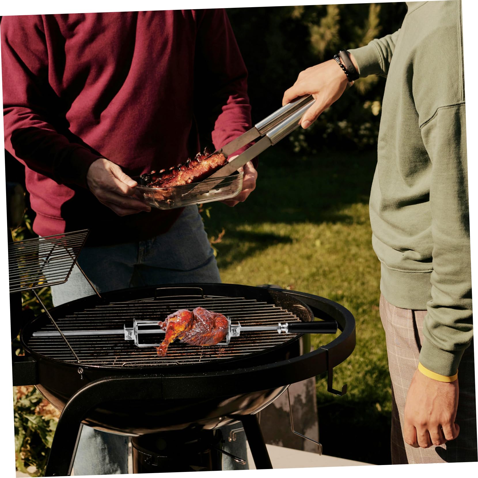 ibasenice 3 Set Forchette Rotanti Inossidabile Per Bbq Per Arrosto E Carne Accessorio Per Friggitrice Ad Aria 2 Pezzi * 3