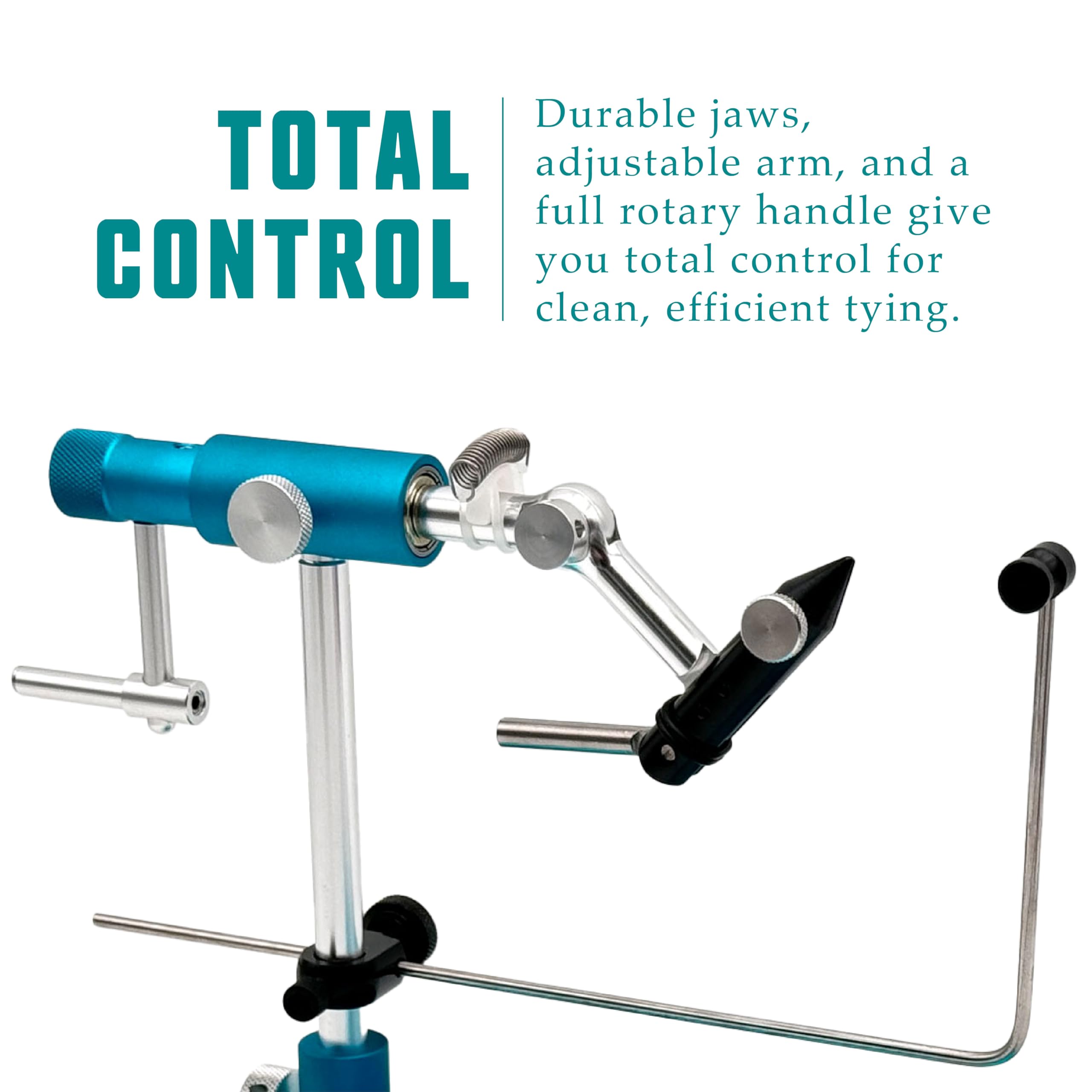 Nirvana V2 Rotary Fly Tying Vise with Travel Base - Now with Improved Jaws, Joints, and More functionality