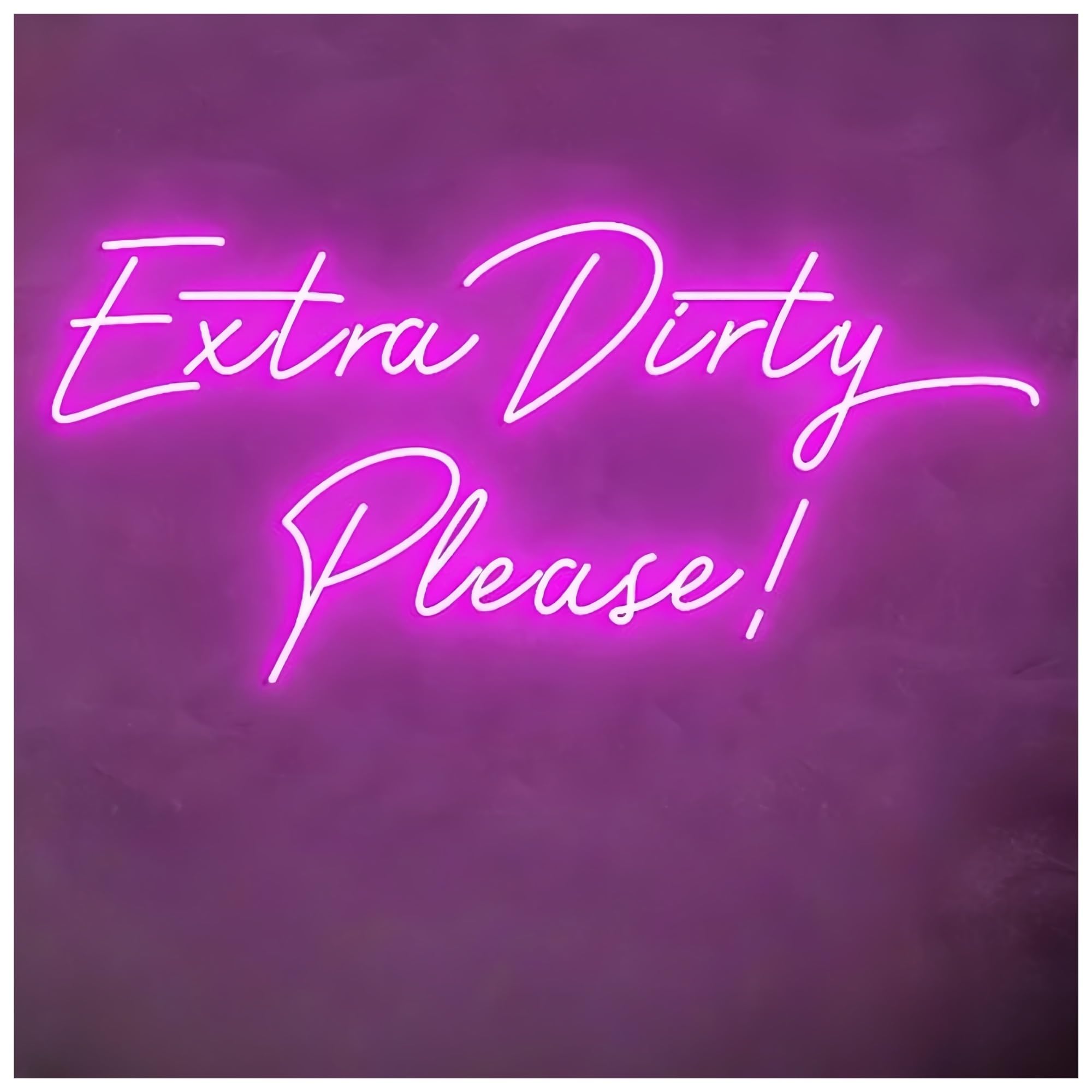 SHOUXI Sign Lamp Extra Dirty Please Neon Sign for Wall Decor, USB Powered Letter Neon Lights Suitable for Bar Party Wall Decor Night Lights(A,50X23CM)