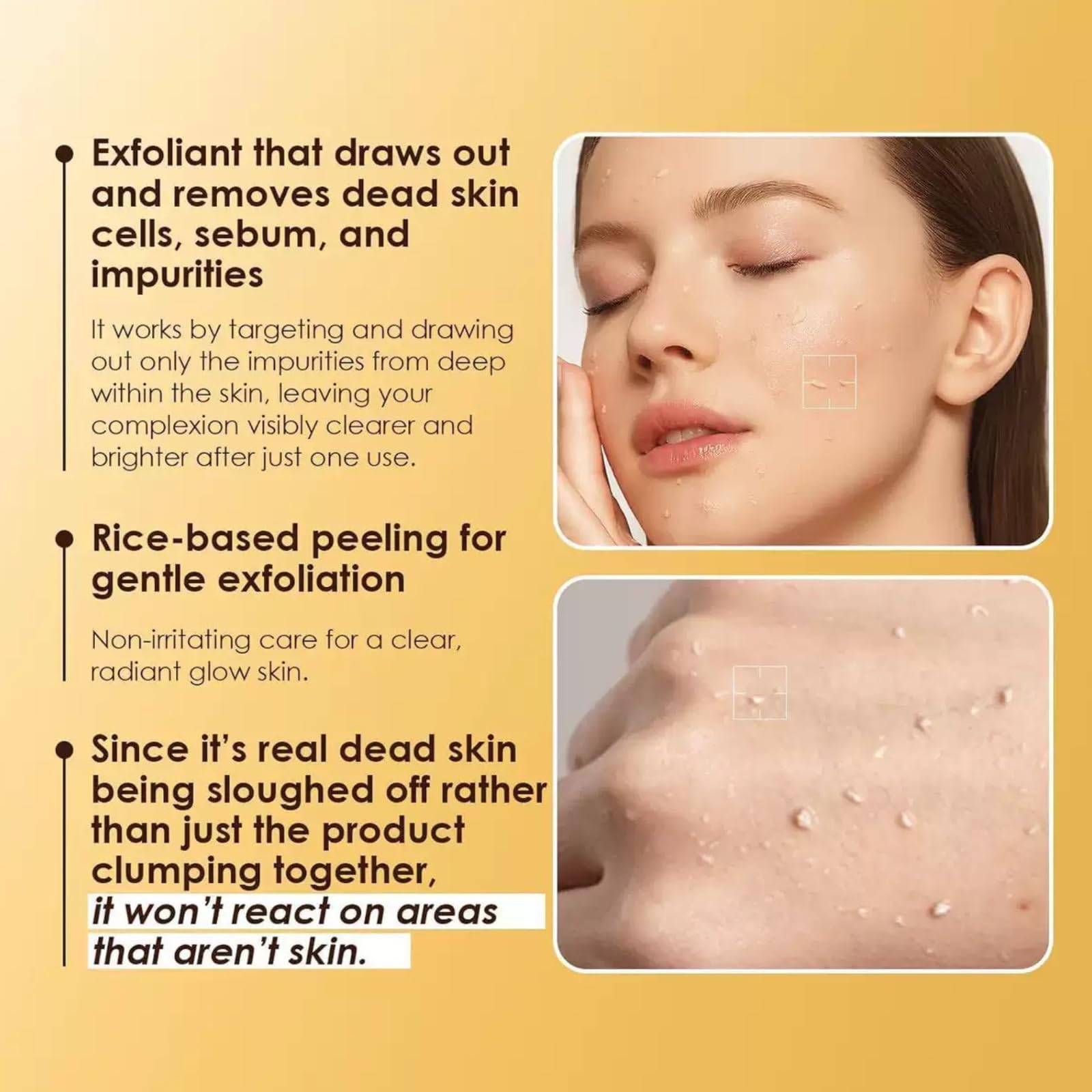 Rice Ampoule Duo,Exfoliating Black Rice Ampoule,Peel Shot Glow Rice Ampoule,White & Black Rice Face Exfoliator,PoreConstrictor,Gentle Face & Body Scrub for Dead Skin(Set ,30ml) - Image 3