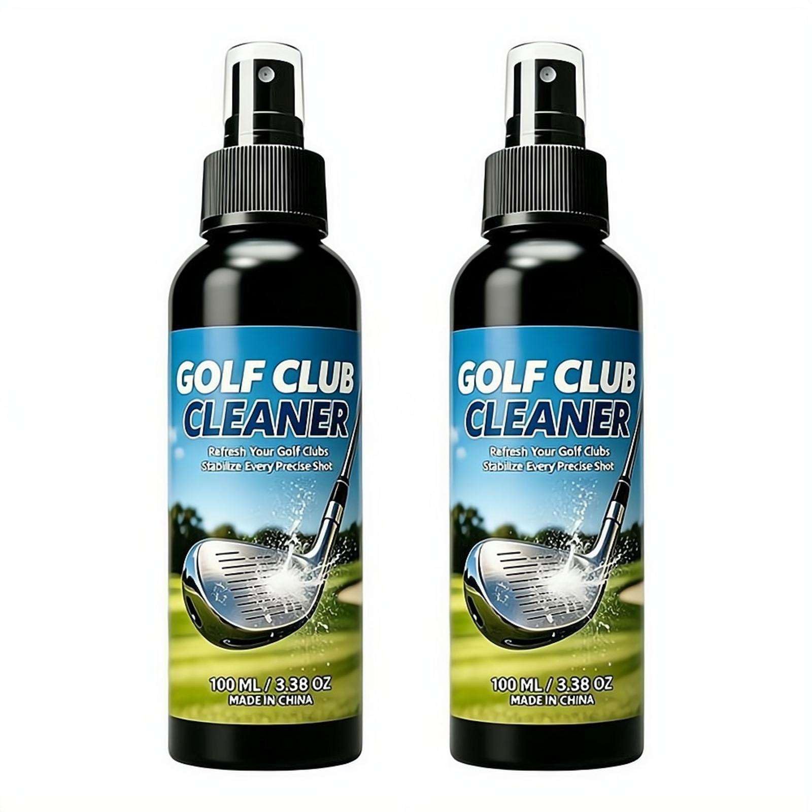 Golf Club Cleaner & Polish 100ml -Professional Cleaning Solution for Irons & Woods,Removes Rust,Grass Stains & Dirt,Restores Shine Maintenance Spray for Golfers Tournament & Club Care (Black2 2pcs)