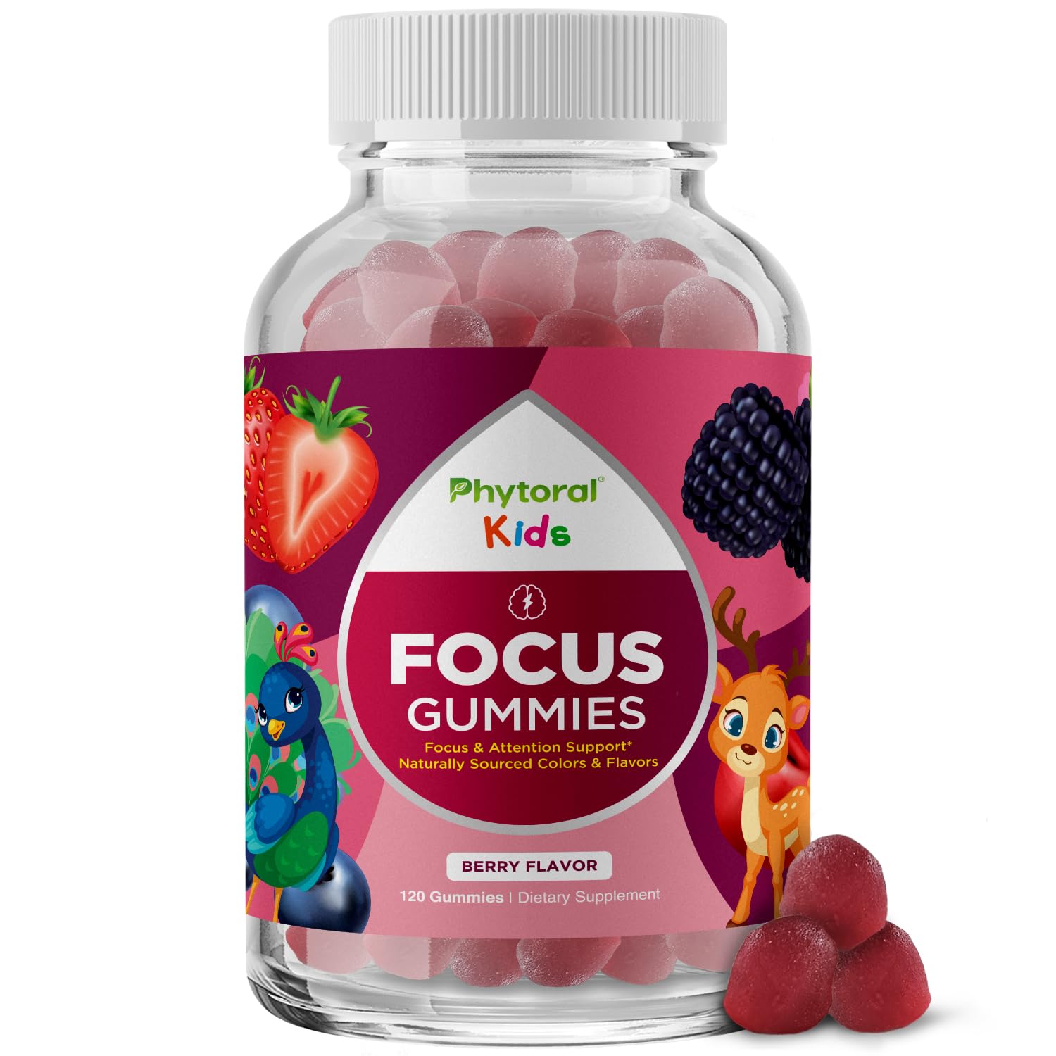 Phytoral Vegan Kids Focus Gummies