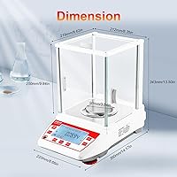 Vista 7 de Balanza analítica 4.23 oz x 0.1mg GN mg Unidad de precisión de laboratorio Escala de laboratorio 0.00 oz Escala analítica digital Interfaz RS232