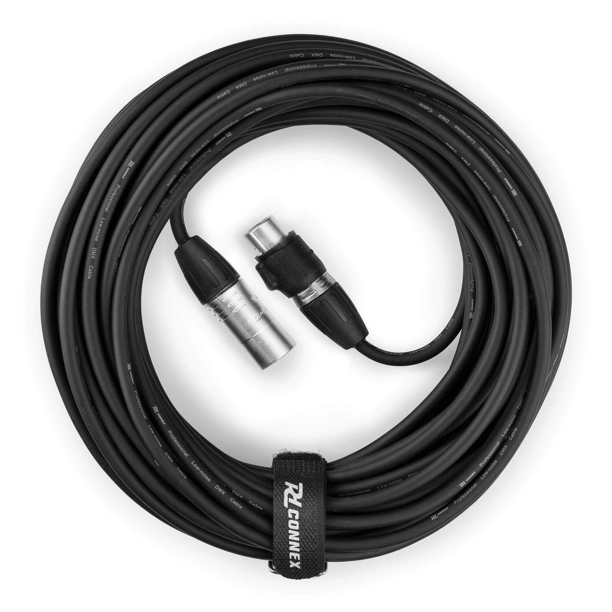 CX104-20 Câble DMX Mâle/Femelle Étanche IP65 XLR 3 Broches 20m - Câble DMX Résistant à l’Eau et la Poussière, Idéal pour Raccorder vos Jeux de Lumière en Extérieur