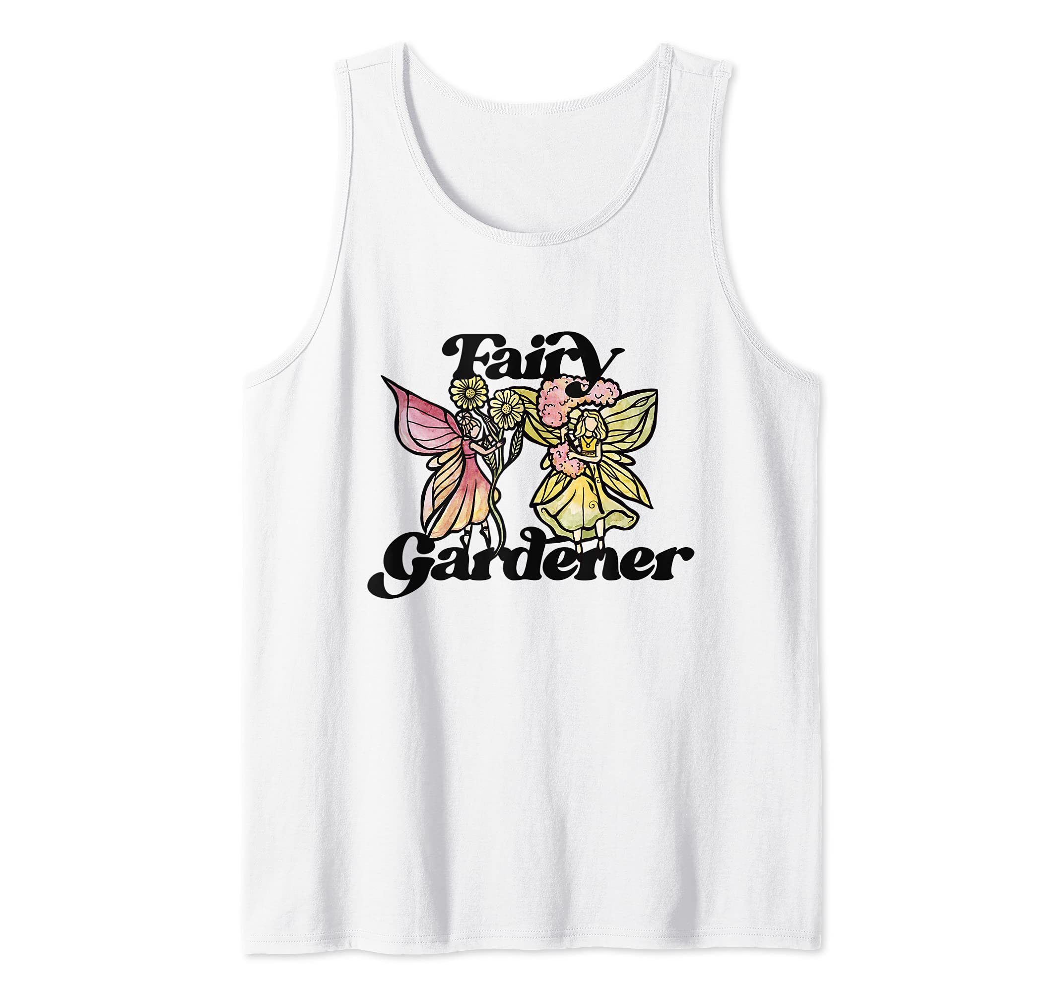Fairy Gardener Cute Faeries Tank Top, White