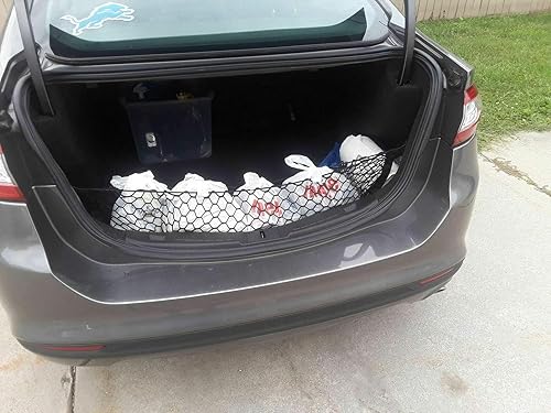Miniatura 4 de Organizador de maletero para Ford Fusion 2013-2020 – Organizador de maletero de coche de malla – Red de carga para cupé, sedanes – Red de malla de