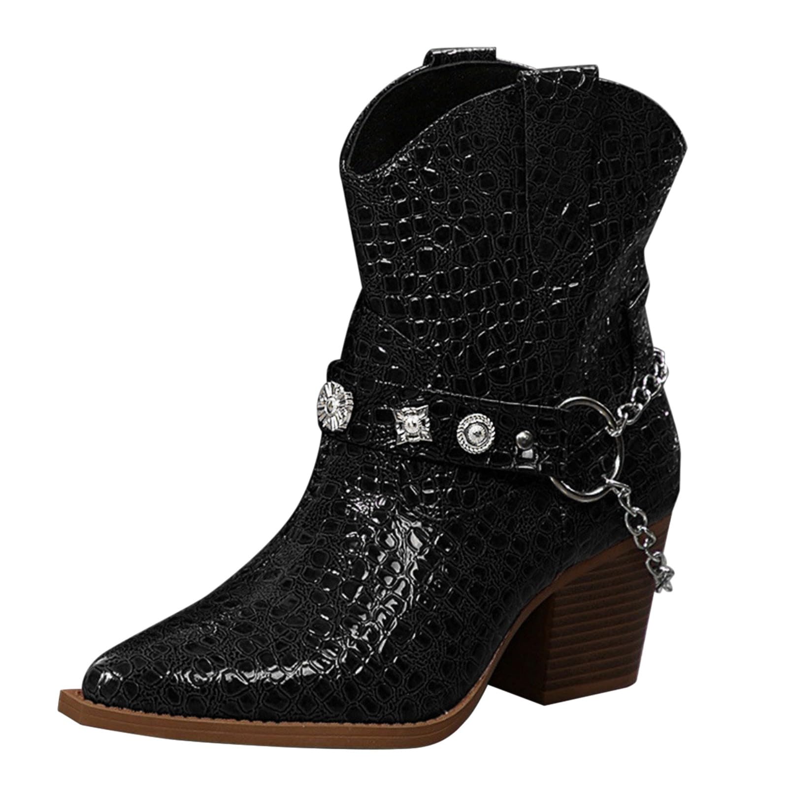 Damen Stiefeletten Mit Absatz Plateau Ankle Boots Karneval Halbstiefel