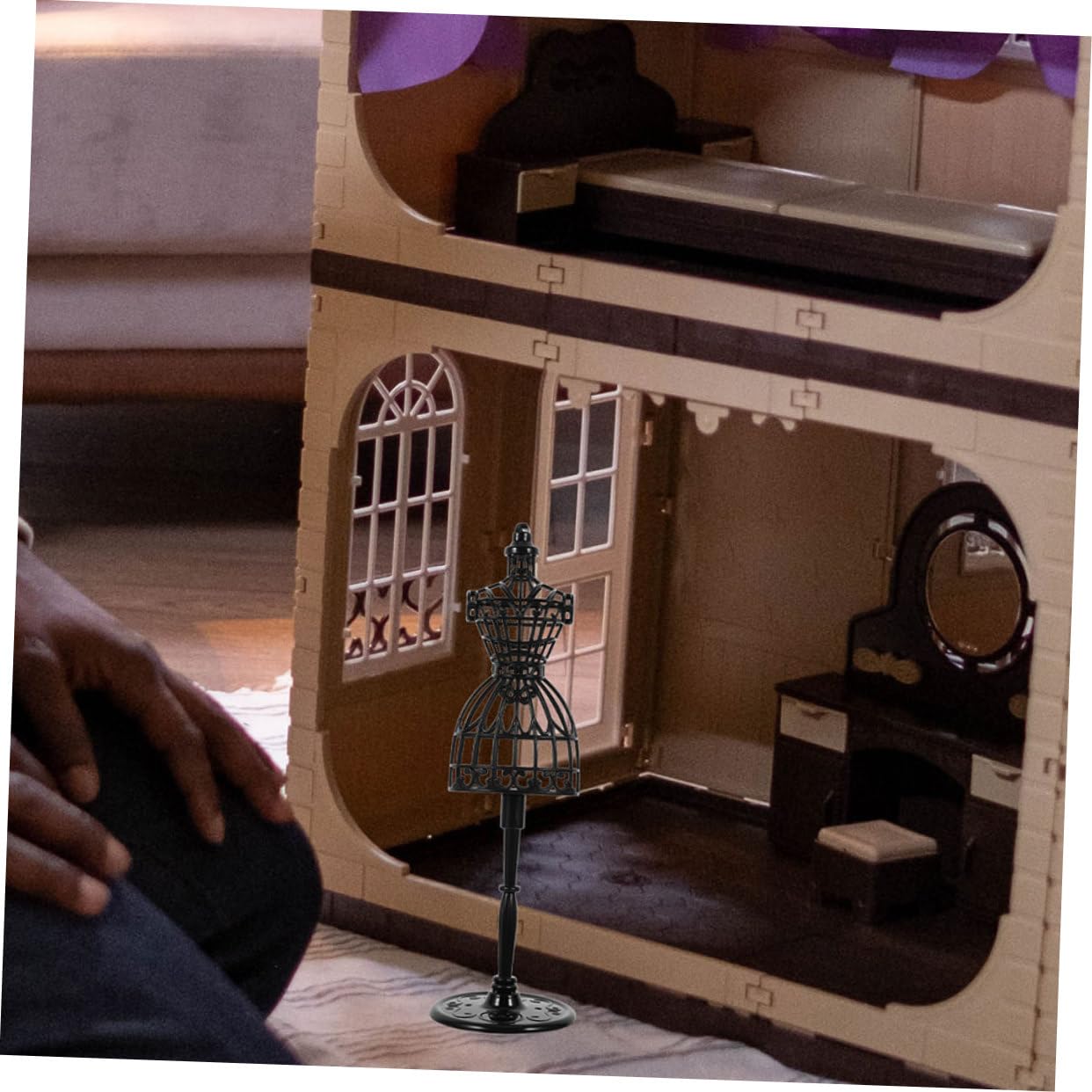 Toyvian 8pcs Doll Hanger Show Rack Clothes Rack Display Shelves Display Shelf Clothes Hangers Clothing Doll Dress Support Dress Mannequin for Doll Standing Mannequin Apparel Plastic Toy