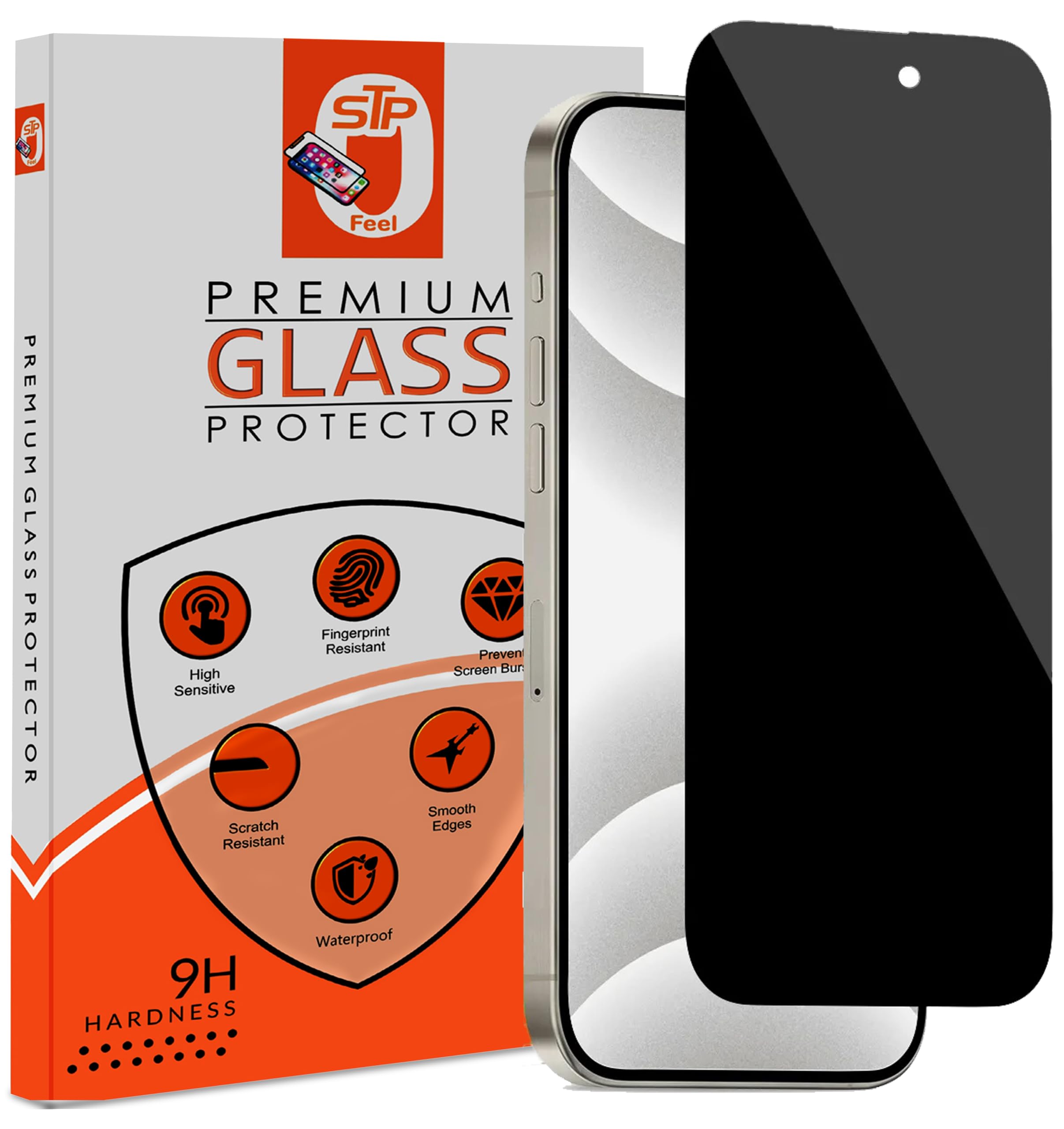 STP FEEL® Premium Grade Privacy Tempered Glass For iPhone 16 5G / iPhone 15 5G (6.1 Inch) Full Coverage Anti-Spy/Anti-Peeping 9H Hardness Screen Protector Guard (B0DGLQRQQZ) Amazon Price History, Amazon Price Tracker