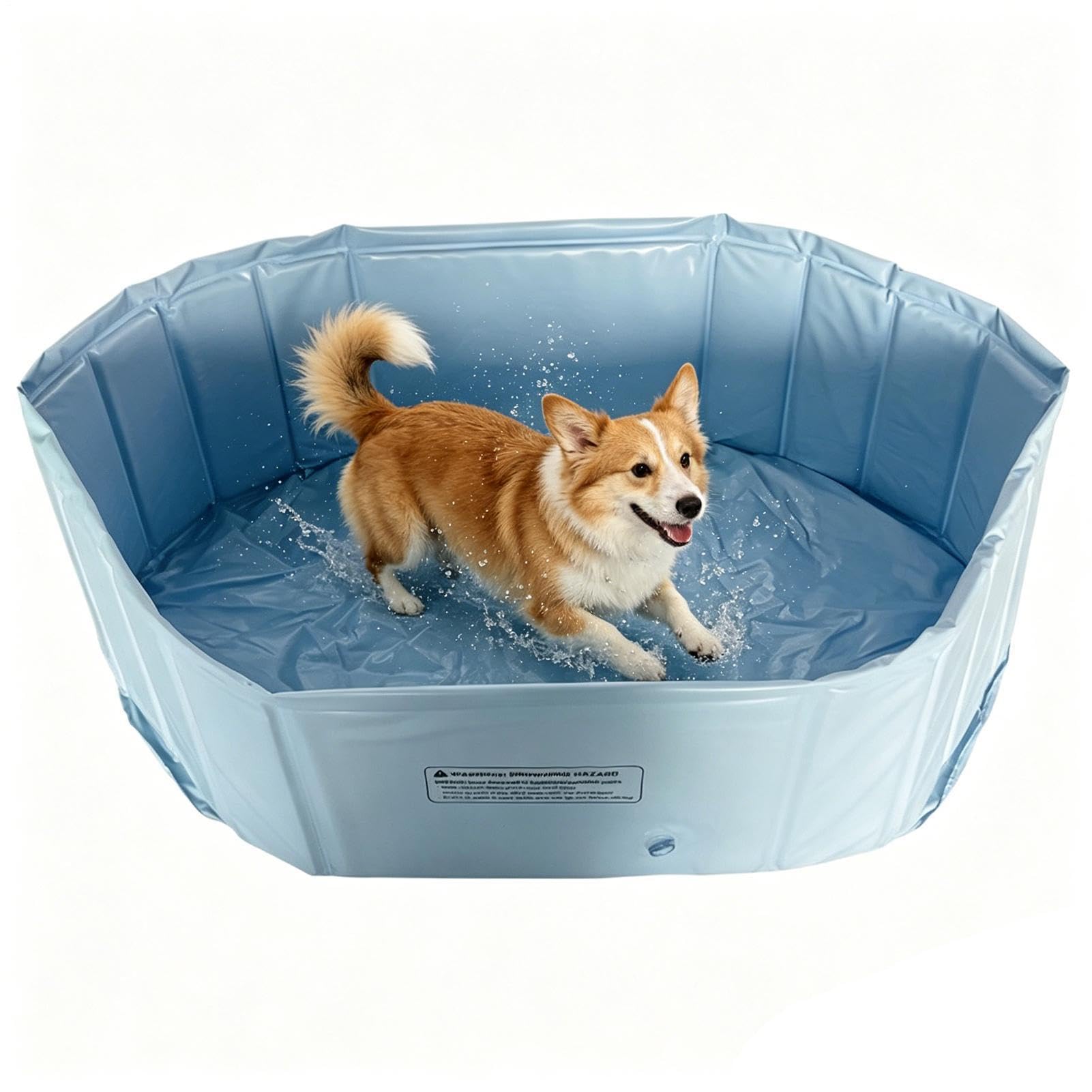 MFYOUPK Foldable Dog Paddling Pool, 73x47x23cm Portable Pet Swimming Pool Dog Bathing Tub Dogs Swimming Pools Pets Bath Tub For Home Garden Yard Beach
