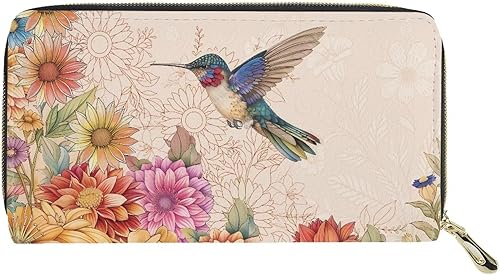 Miniatura 2 de Moda mujeres cremallera alrededor de la cartera larga PU teléfono embrague viaje tarjeta titular monedero