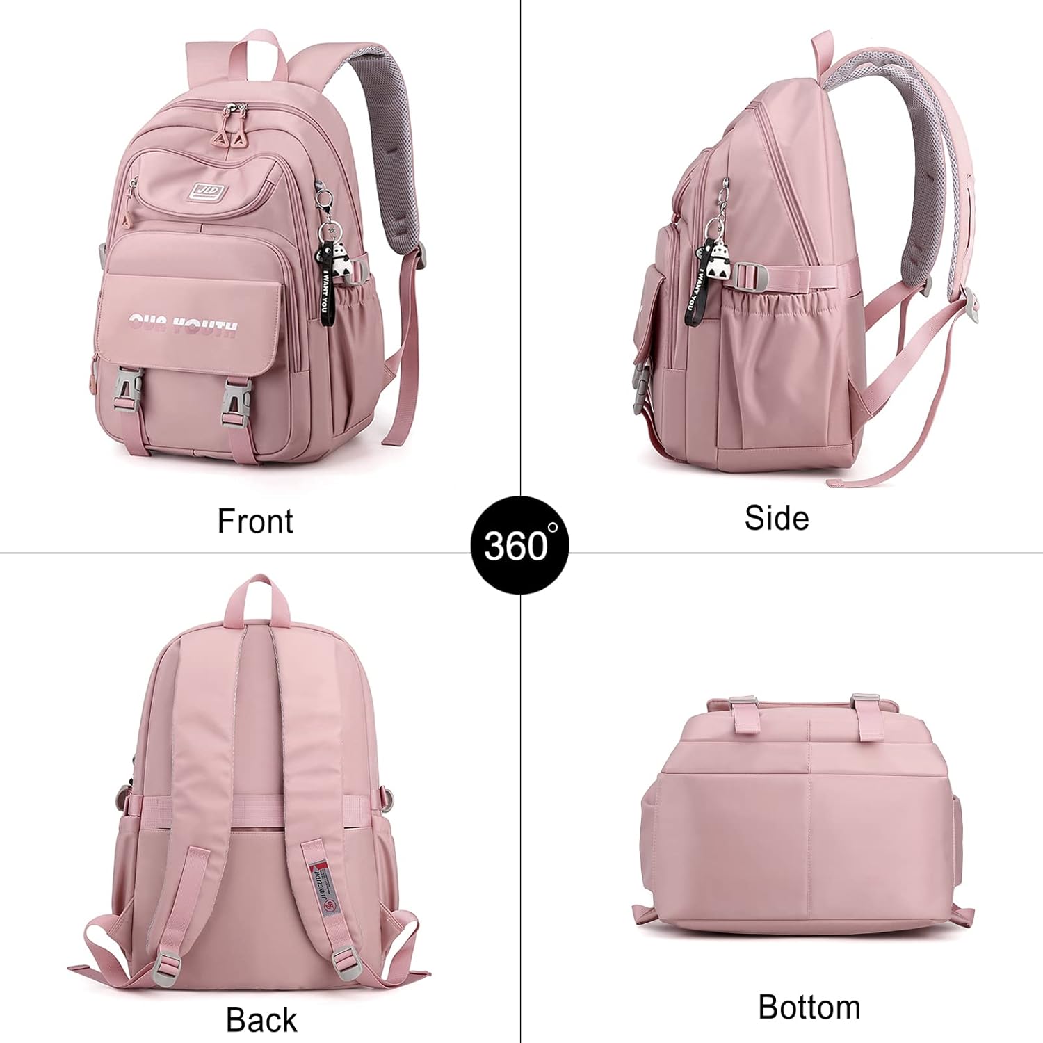 FANDARE Casual Bags 's Backpacks Girls s Daypacks s Lightweight Bookbag for Daughter Son Primary Junior High University Travel Backpack Waterproof Polyester Purple