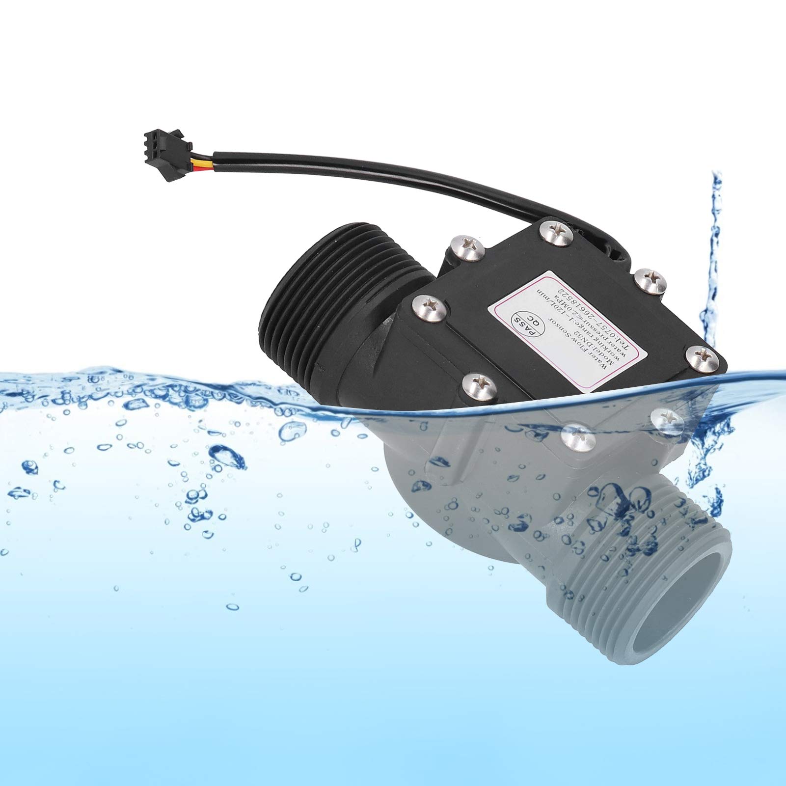 Sensore Flusso Acqua YF-DN40 - Misuratore Portata Turbina Hall Per Distributori Automatici - Foto 2