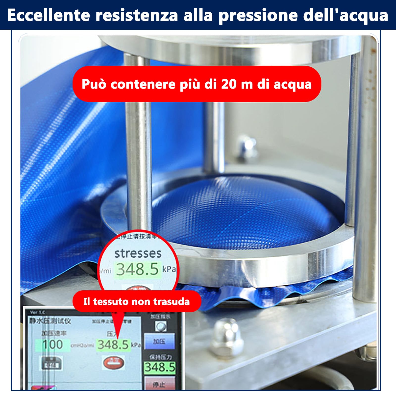 Piscina Acquario Fuori Terra, 1m Laghetto in Tela di PVC, Serbatoio di Contenimento Temporaneo per Pesci d'Acqua Salata, Stoccaggio Di Acqua, Allevamento