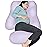 MOON PARK Pregnancy Pillows for Sleeping - U Shaped Full Body Maternity Pillow with Removable Cover - Support for Back, Legs, Belly, HIPS - 65 Inch - Purple