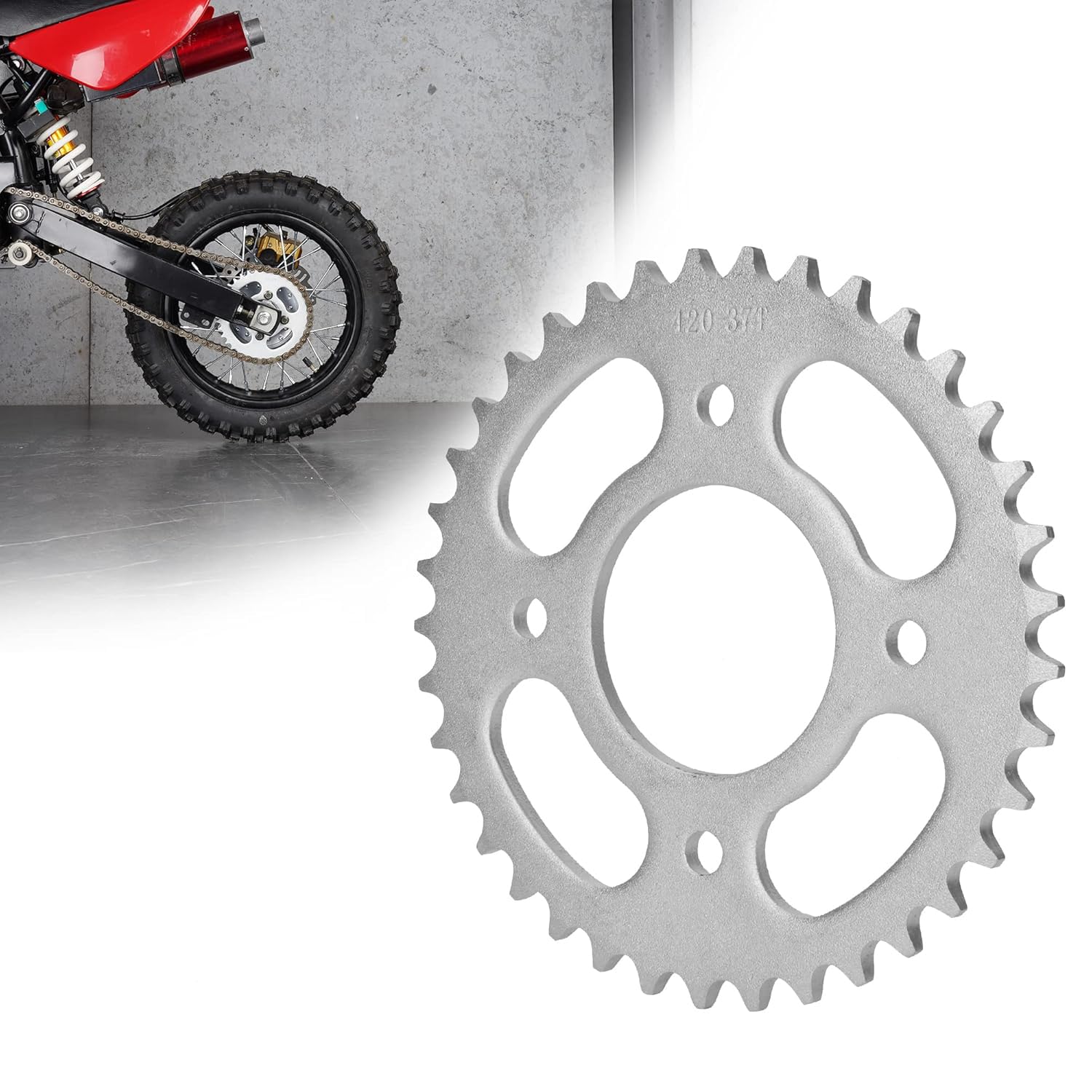 Amazon.com: Rear Engine Chain Sprocket 420 37 Teeth for 50cc 90cc