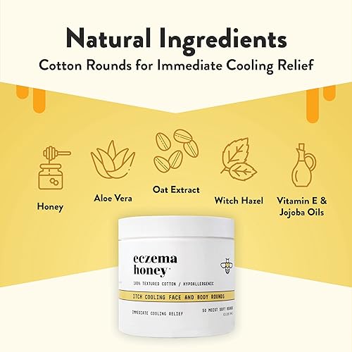 Miniatura 2 de ECZEMA HONEY Itch Cooling Face & Body Rounds & Oatmeal Loción Corporal - Paquete para pieles sensibles y secas - Libre de crueldad