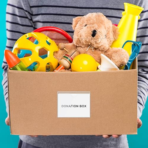 Miniatura 5 de Chinco 30 Pcs Self Adhesive Pockets, Bin Labels for Storage Bins, Clear Pocket Label Sleeves, Plastic Index Card Holder with Top Open for Organizing