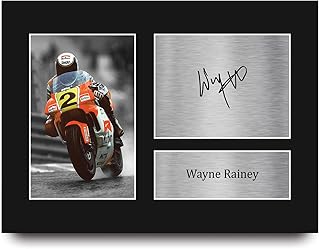 HWC Trading Wayne Rainey Yamaha MOTO GP Gifts Printed Signed Autograph Picture for MotoGP Racing Fans - A4