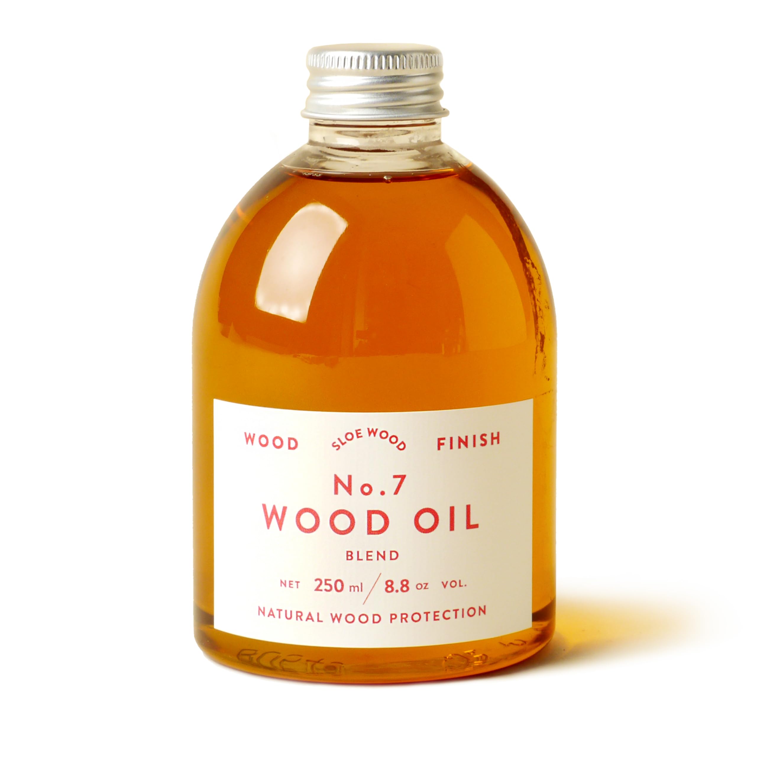 Sloe Wood Clear No.7 Wood Oil - 100% Natural Danish Oil For Premium Woodwork Finish, Waterproof, Food-Safe Sealant - Interior, Furniture, Outdoor (, 250Ml)