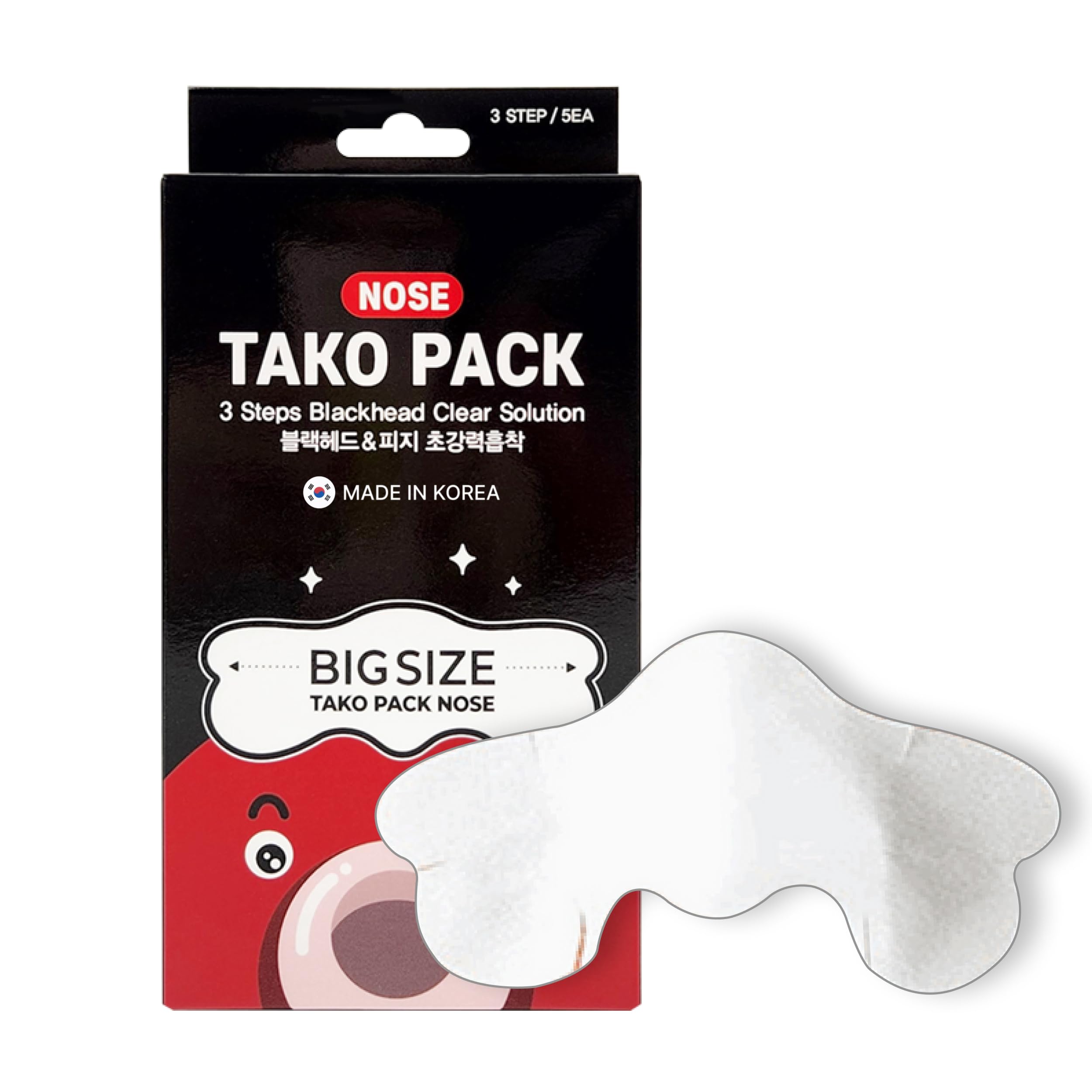 Nightingale Big Size Large Pore Patches 3-STEP Tako Pack for Nose, T-Zone