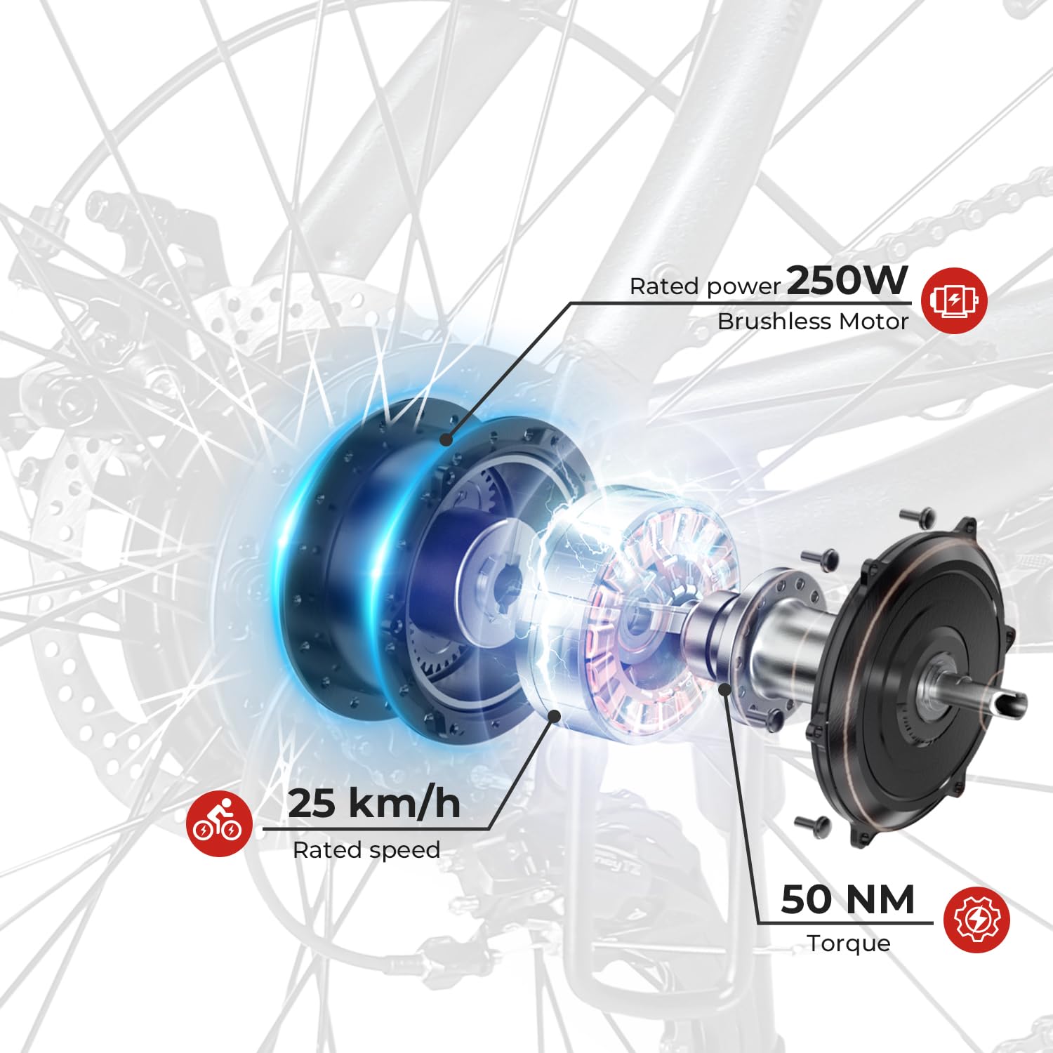 SAMEBIKE 27.5" Bicicleta Eléctrica Adulto 540Wh batería y Pantalla LCD 90km Autonomía y 250W Motor par de 50N·m 7 velocidades Electric Mountain Bike de Doble suspensión eBike para Commuting