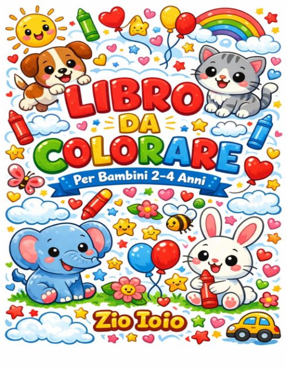 Animali Dolci da Colorare: Per Bambini dai 2 ai 4 Anni