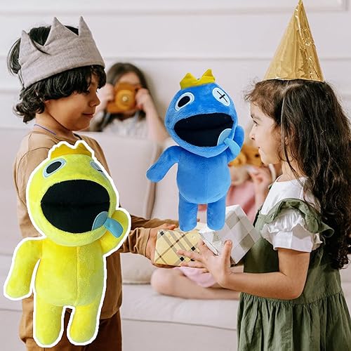 Vista 6 de Rainbow Friends Plush Toy 11 Inch Adventure Horror Game Plush Toy (Blue & Yellow)