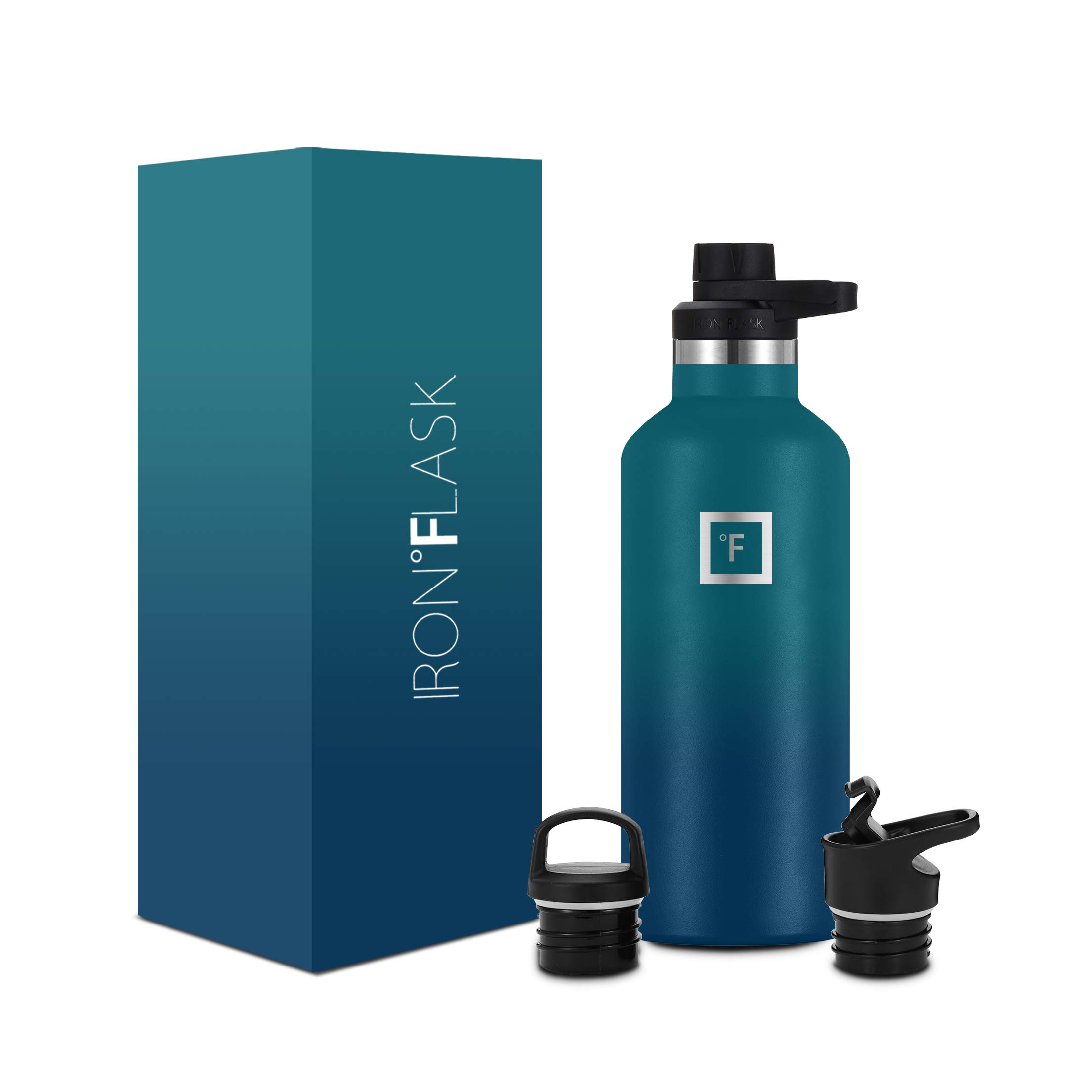 Buy IRON °FLASK Narrow Mouth Sports Water Bottle 32Oz, 3 Lids (Spout