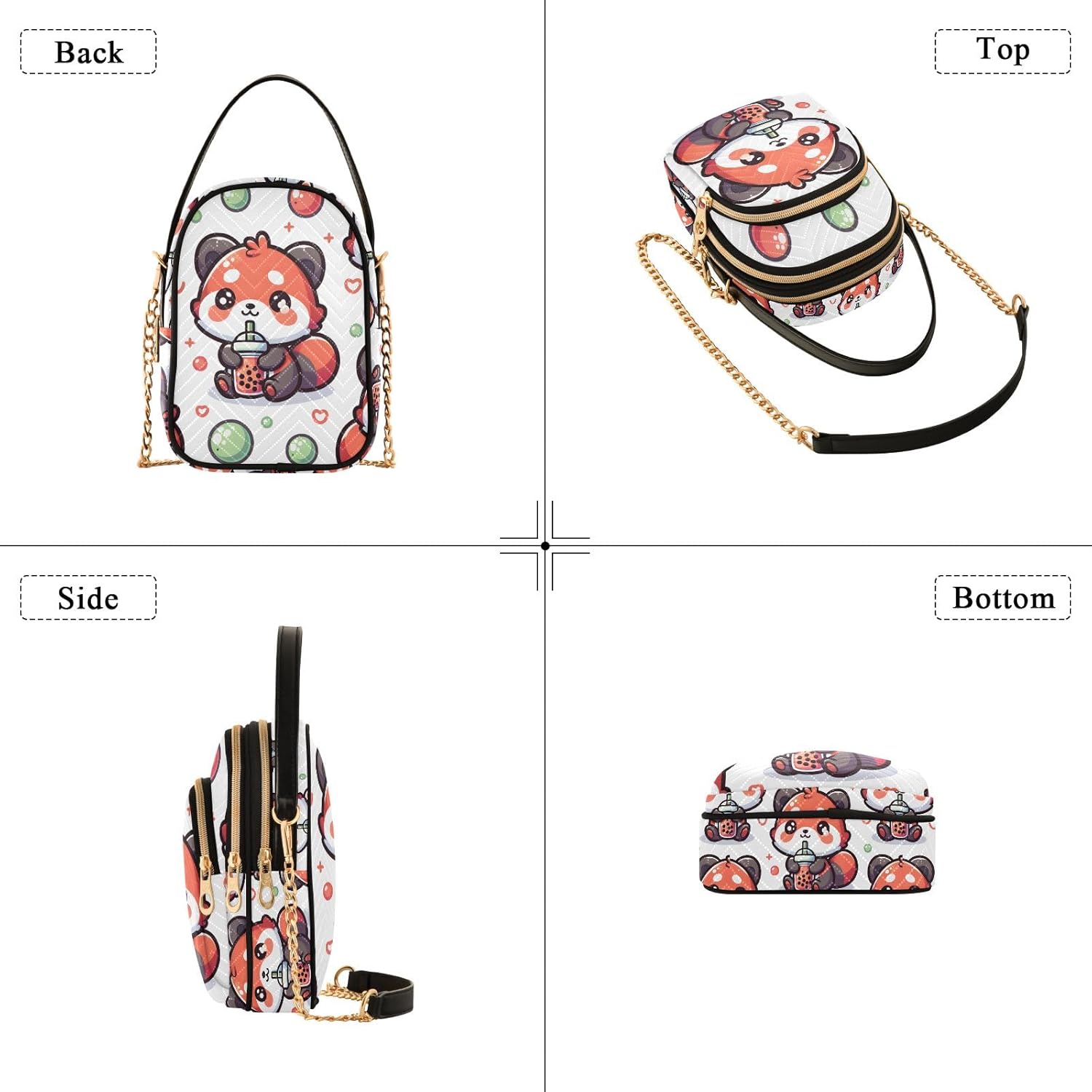 SUABO Crossbody Bag for Women, Cute Phone Purse Detachable Chain Bag Shoulder Handbag Wallet