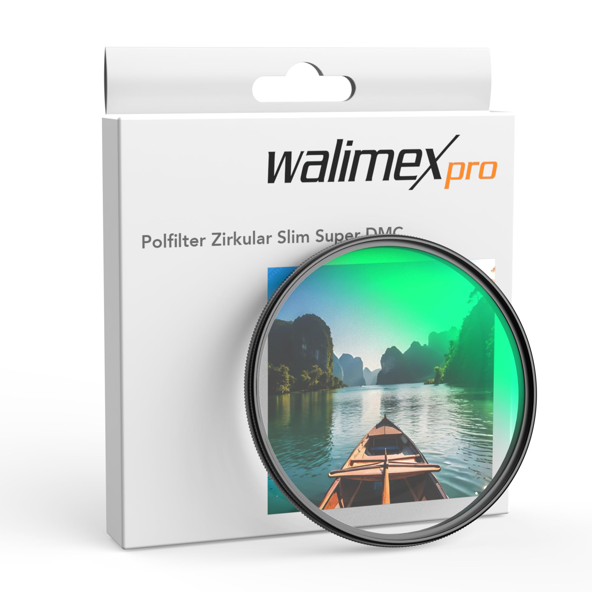 Walimex pro Filtro polarizzatore circolare Slim Super DMC 58 mm, rivestimento a 18 strati, CPL con montatura slim 4,​6 mm, per obiettivo macchina fotografica, riduce i riflessi e intensifica i colori