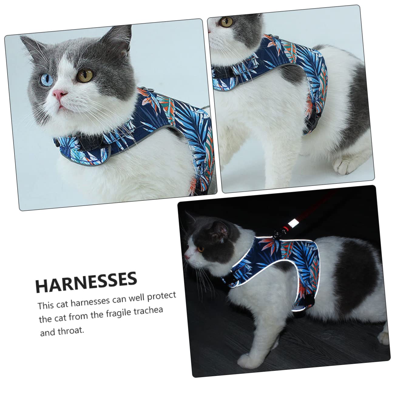 YARNOW 3 Juegos De Correa para Gato Chaleco Reflectante Chaleco De Malla para Gato Chaqueta para Caminar para Gatos Correa para Caminar para Perros Reflectante para El