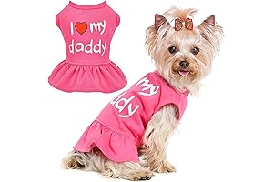 I Love My Mom Breathable Pet Spring Summer Dog Dress Clothes
