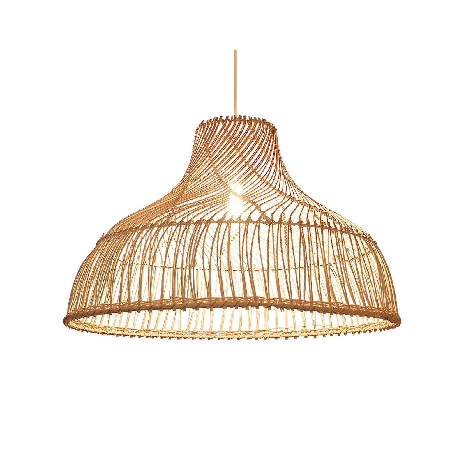Lustre chapeau de paille rétro 50cm pour restaurant et salon pastoral