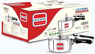 UCOOK By UNITED Ekta Engg. Chhotu 1 Litre Induction Inner Lid Aluminium Pressure Cooker, Silver Price In India