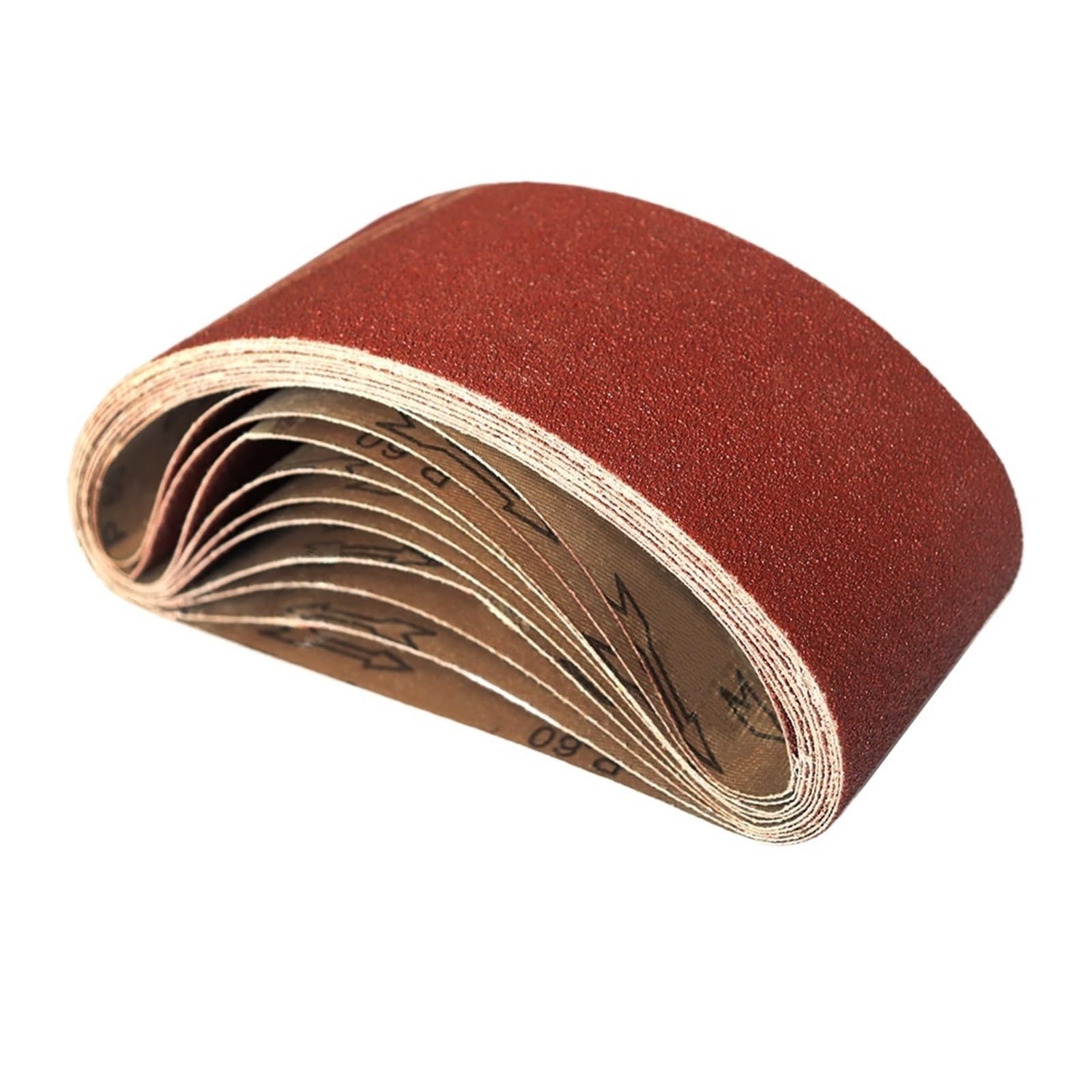 Correa Abrasiva Juego de 10 bandas lija 100 x 610 mm, 4 24 pulgadas, óxido aluminio, grano P40-P1000, for pulir madera y metal(10PCS 120 Grit)