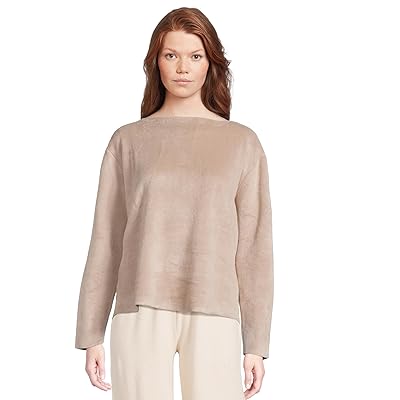 Eberjey Reversible Plush Raw Edge Pullover Women